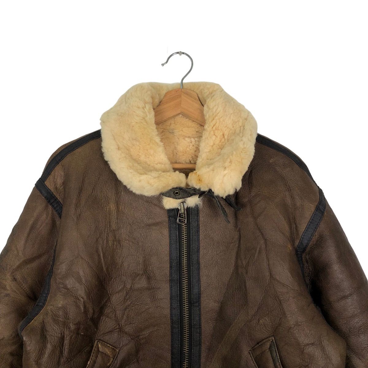 Genuine Leather VINTAGE B3 JACKET SHEEPSKIN GENUINE LEATHER BUZZ RICKSONS Size US L / EU 52-54 / 3 - 2 Thumbnail