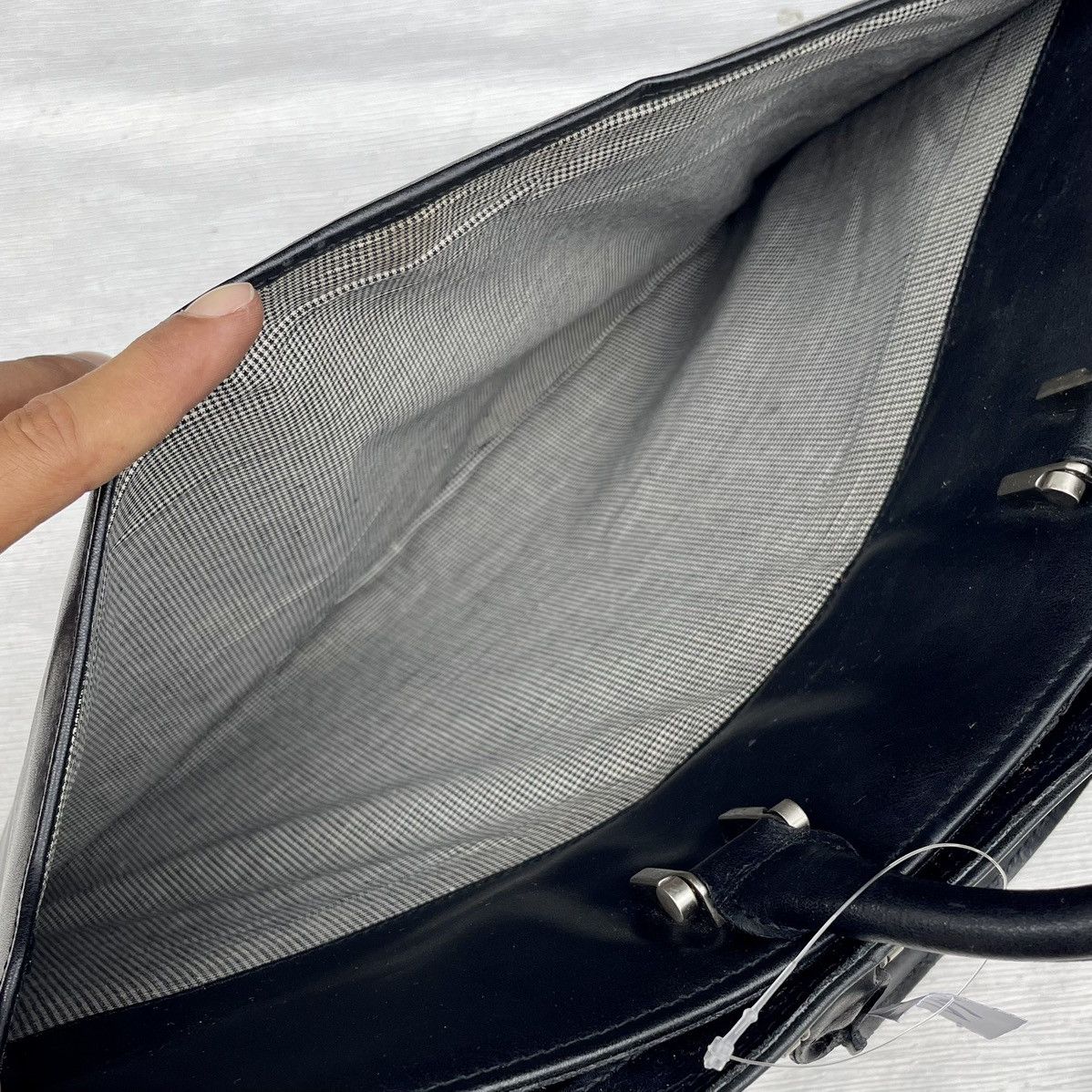 Leather × Pierre Cardin Vintage Pierre Cardin Black Leather Briefcase/Office Bag Size ONE SIZE - 19 Thumbnail
