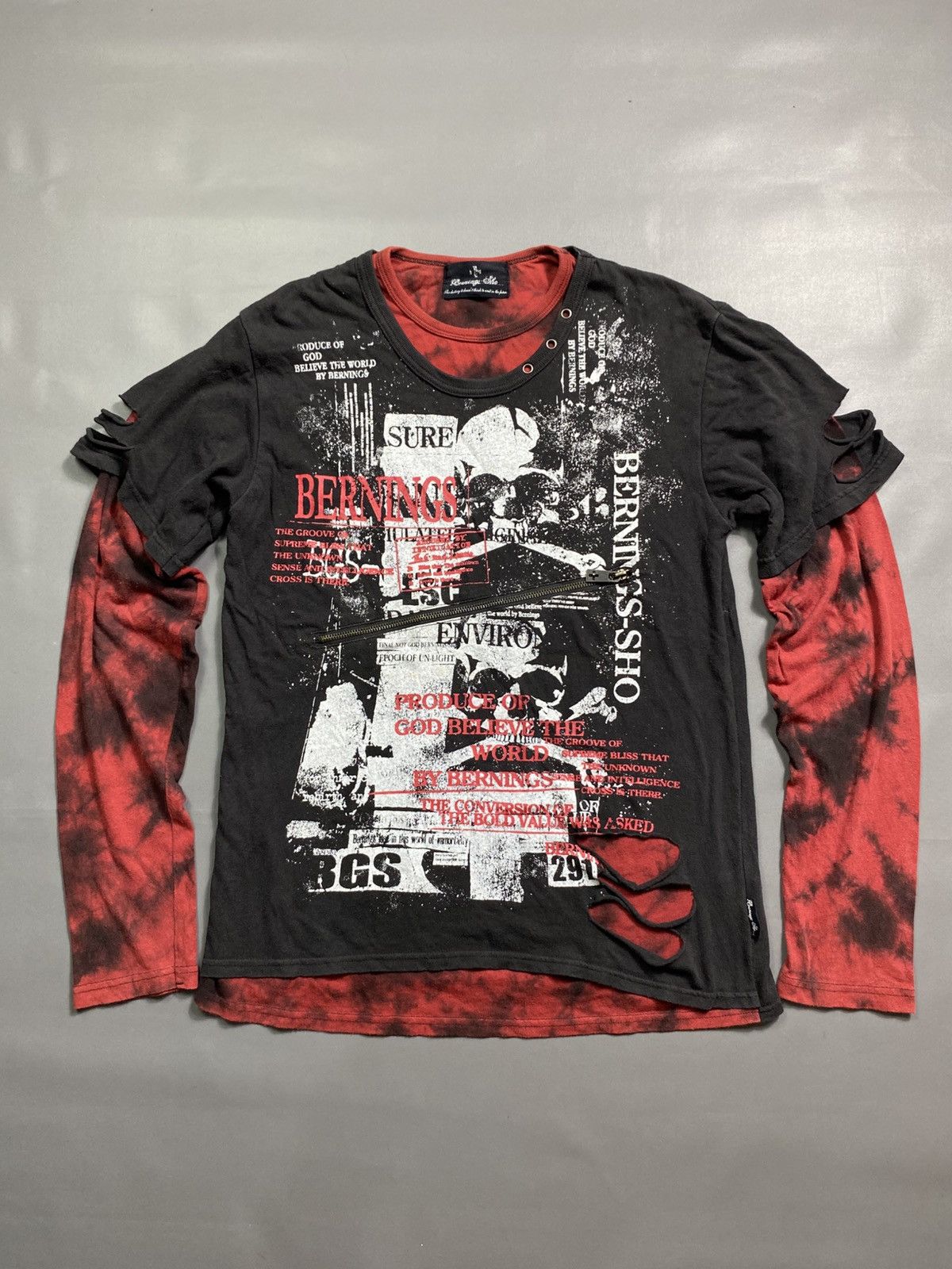 Japanese Brand BerningsSho Punk Style Double layer Longsleeve Size US L / EU 52-54 / 3 - 1 Thumbnail