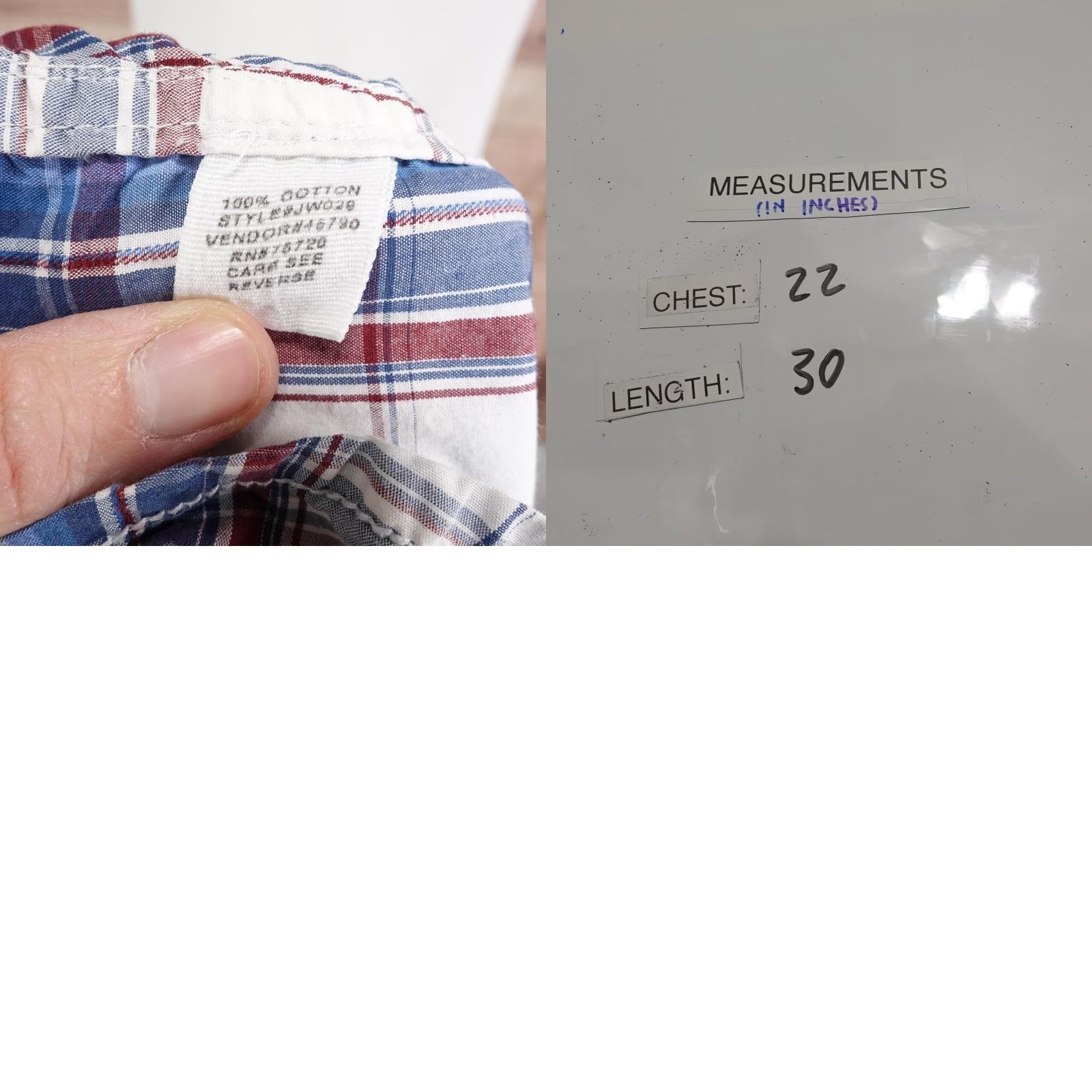 BKE BKE Shirt Mens Large White Blue Red Plaid Slim Fit Western Snap Front Casual Size US L / EU 52-54 / 3 - 8 Thumbnail