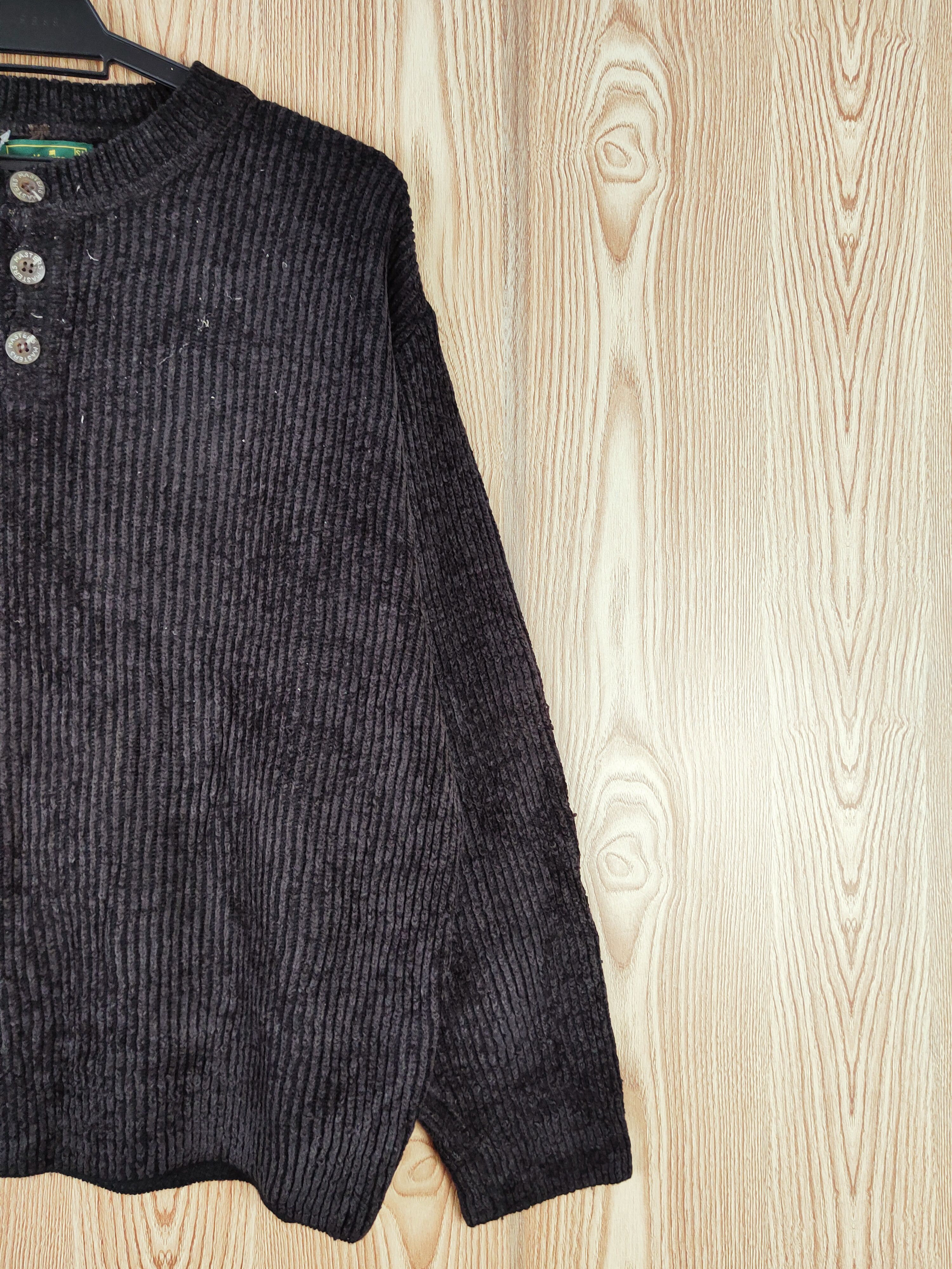 Vintage Masters italy designer Dark Brown Knitwear #W248 Size US M / EU 48-50 / 2 - 5 Thumbnail