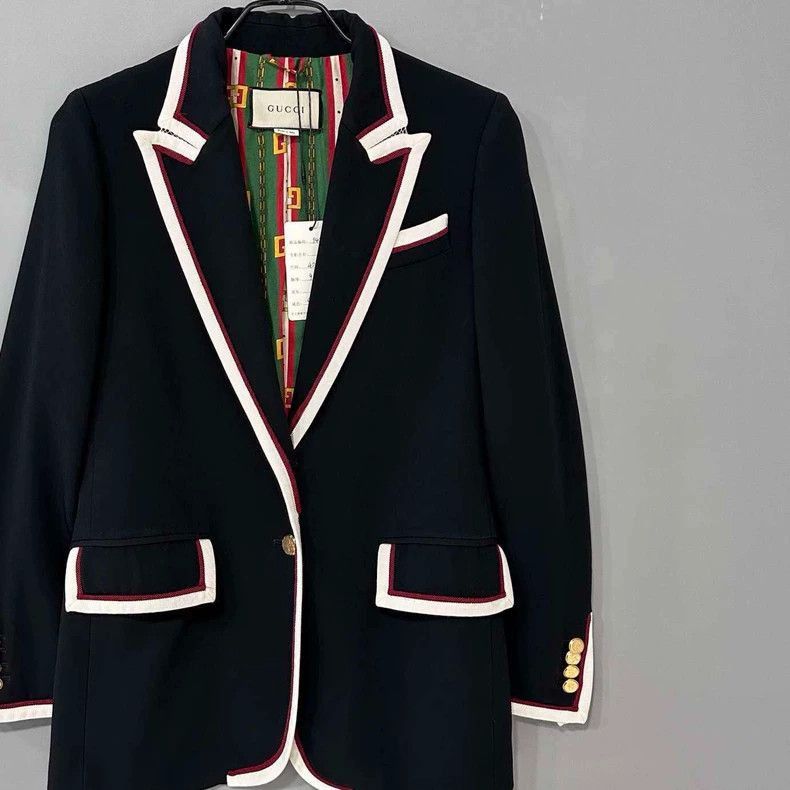 Gucci Gucci College Style Silk Pattern Blazer-2508 Size US M / EU 48-50 / 2 - 2 Thumbnail