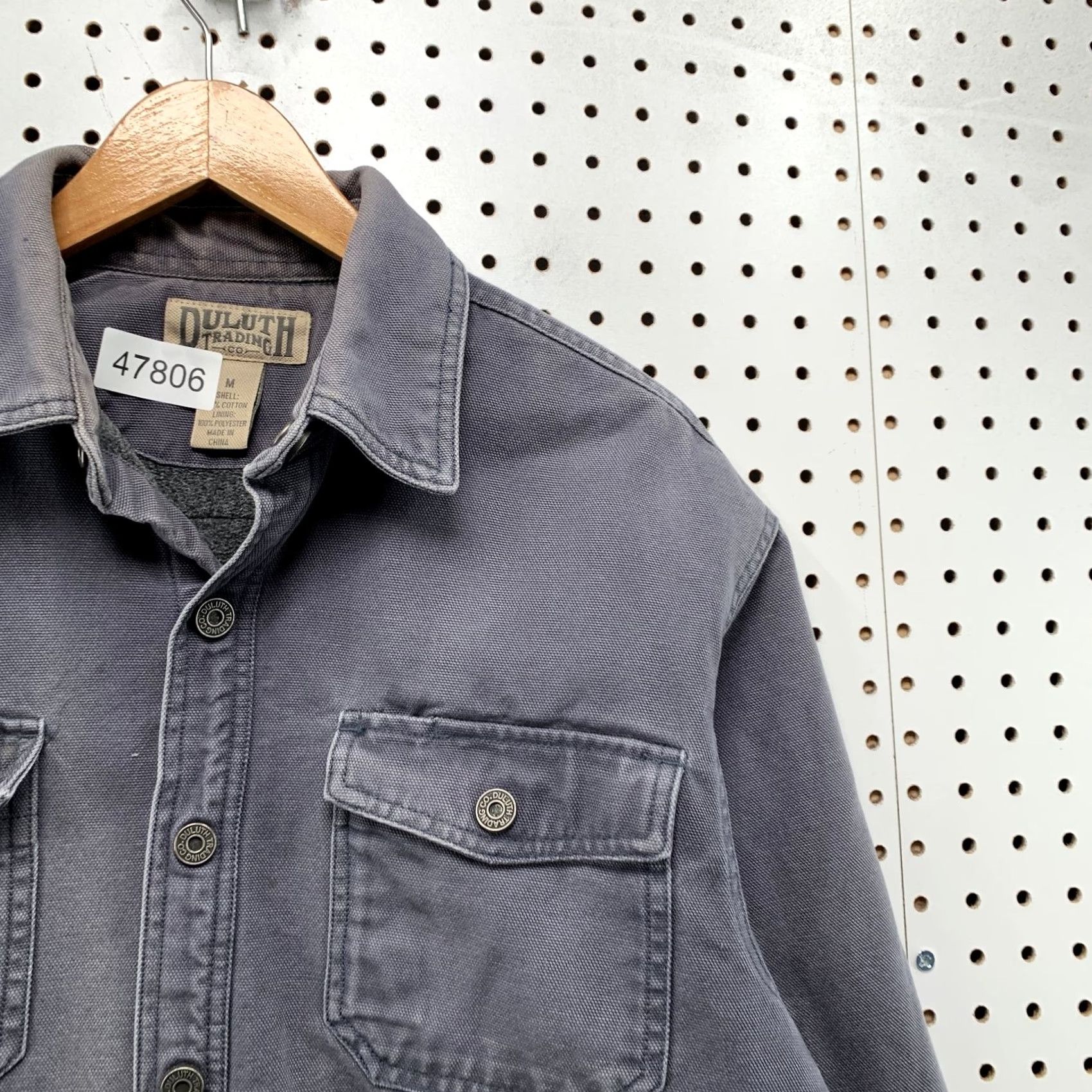 Vintage Duluth Men Jacket M Faded Gray Lined Heavyweight Canvas Cotton Wool Outdoor Winter Fall Hiking Regular Size M Mens Size US M / EU 48-50 / 2 - 7 Thumbnail