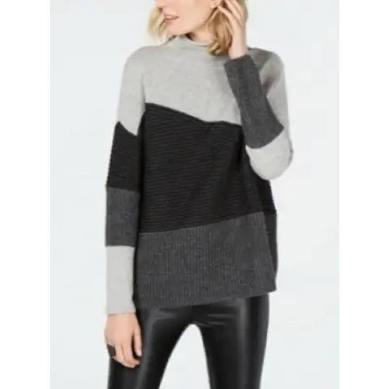 French Connection French Connection Patchwork Mock Neck Sweater Wool blend M Size M / US 6-8 / IT 42-44 - 2 Thumbnail