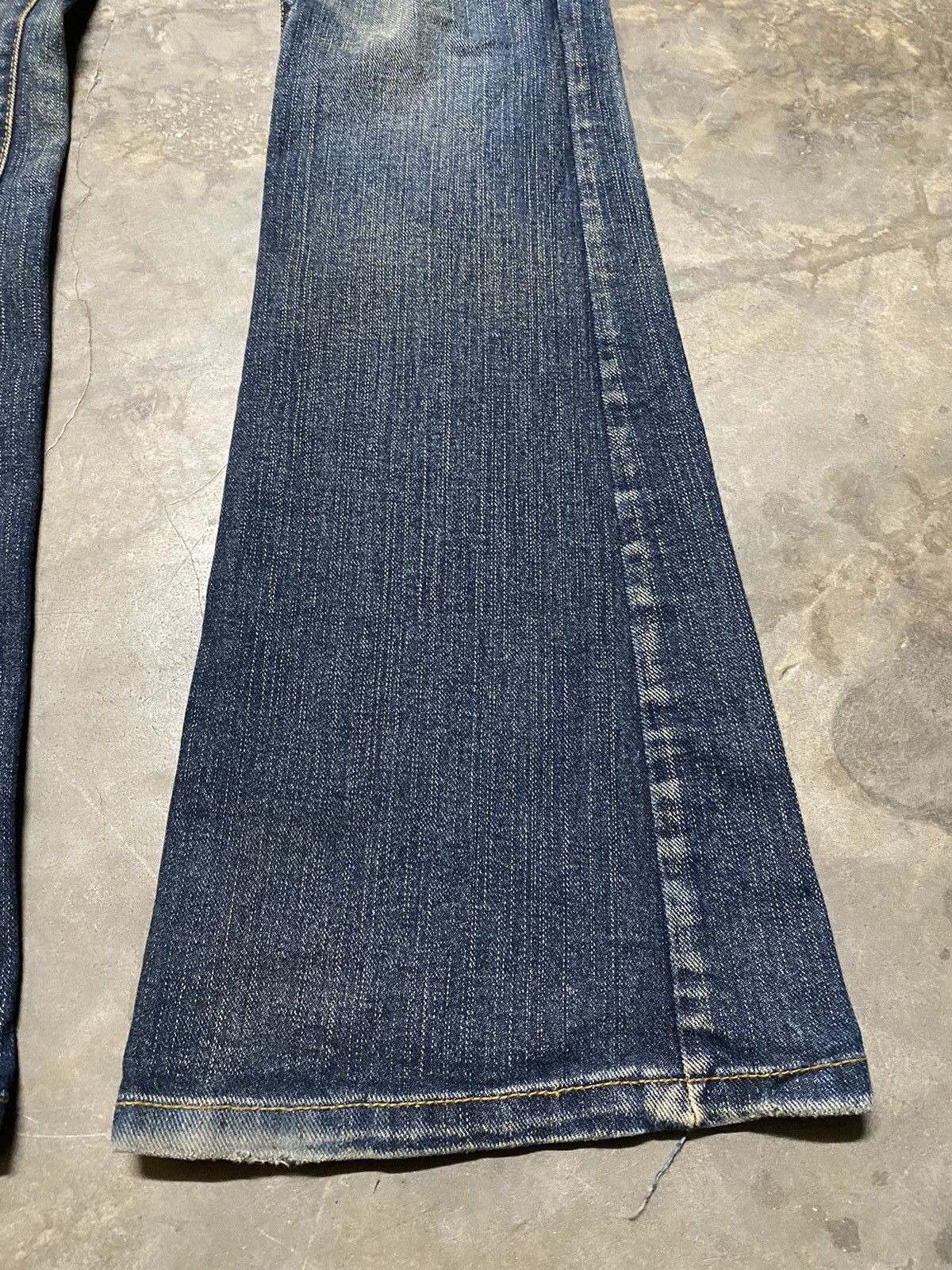 Beauty Beast × Hysteric Glamour × Japanese Brand Flare Jeans Vence Double Waist Ripped Distressed Size US 28 / EU 44 - 4 Thumbnail