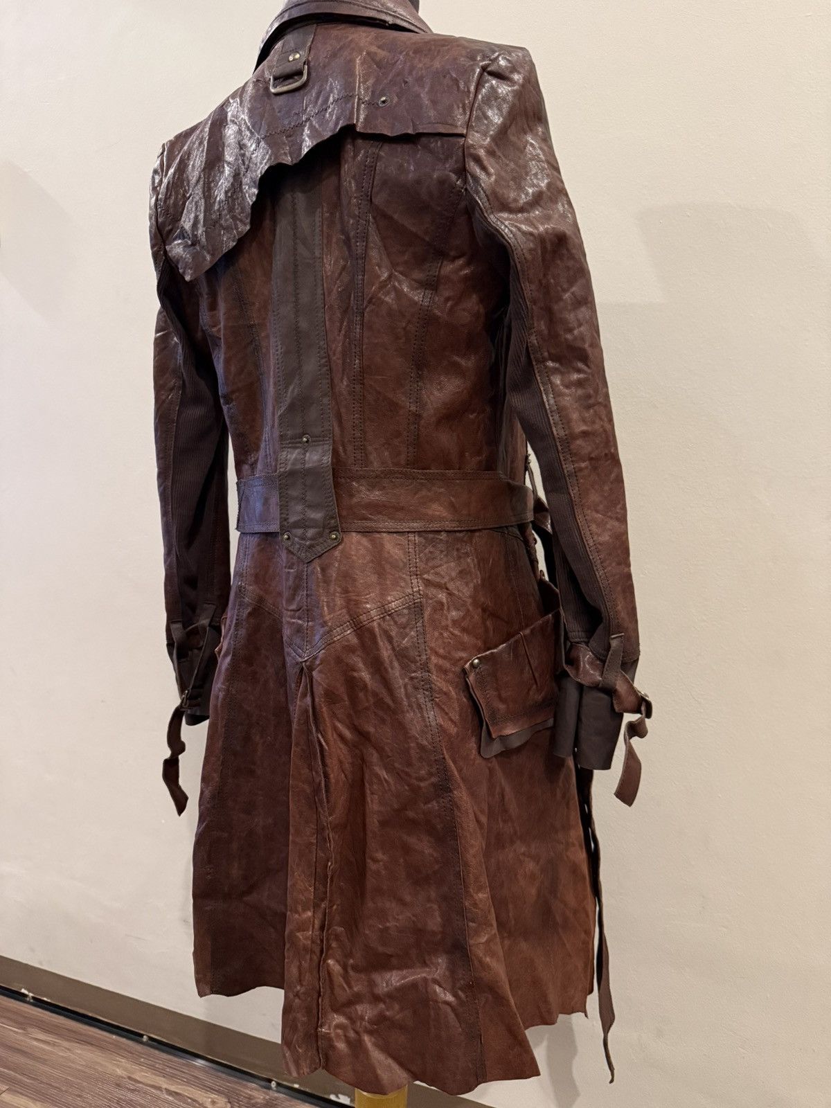 14th Addiction 2000’s avant-garde Leather coat korean designer brand tankus Size S / US 4 / IT 40 - 10 Thumbnail