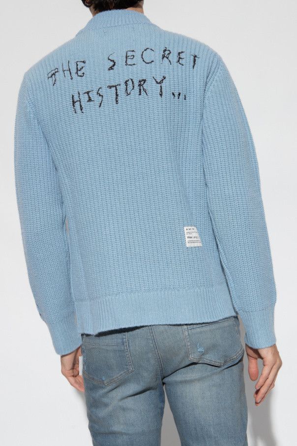 Amiri × Wes Lang o1w1db10125 Secret Wool And Cashmere Sweater in Light Blue Size US S / EU 44-46 / 1 - 4 Thumbnail