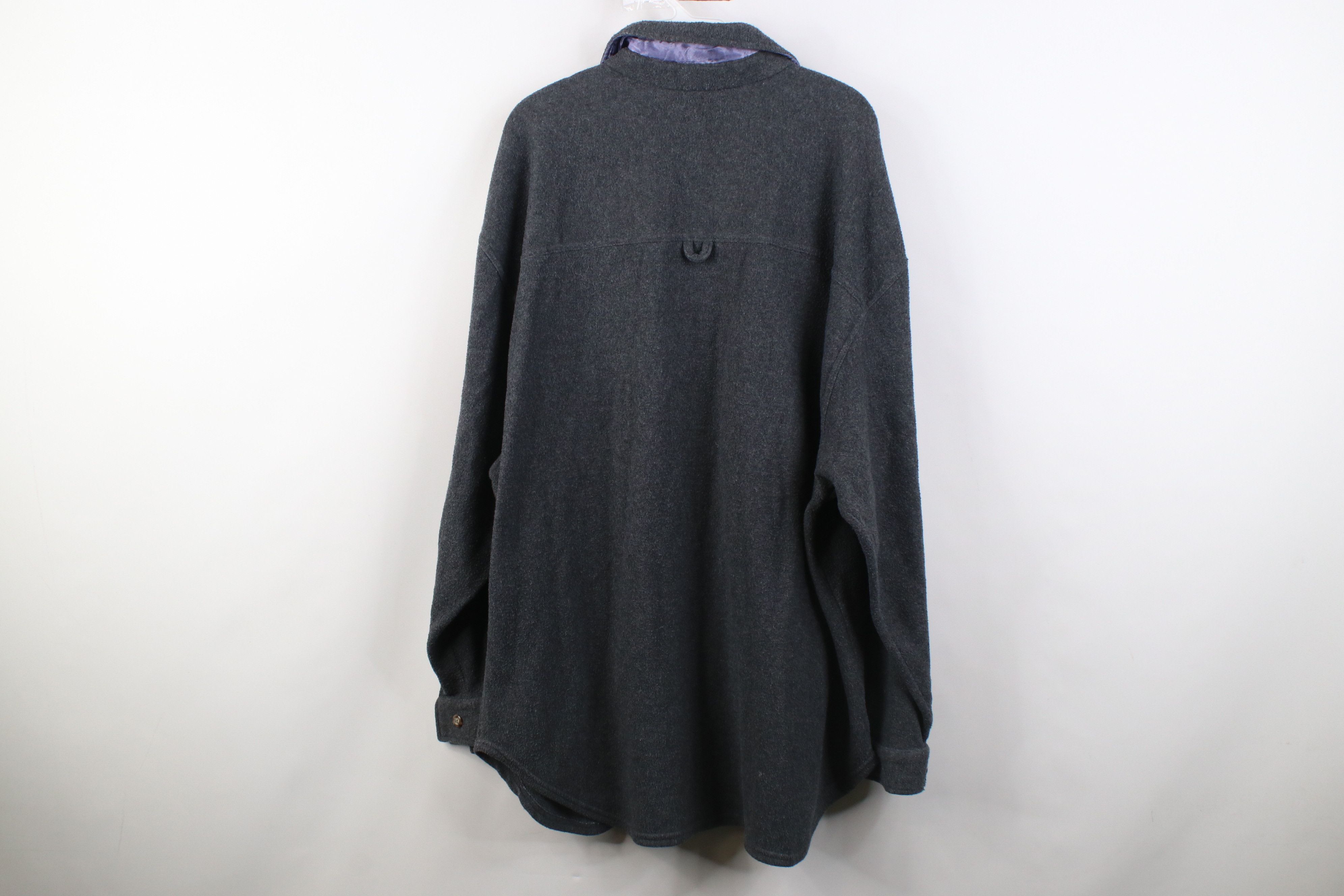 Vintage Vintage 90s Streetwear Baggy Fleece Button Shirt Jacket Jac Size US XL / EU 56 / 4 - 14 Thumbnail