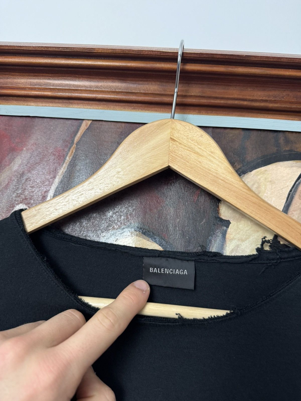 Balenciaga SS23 Balenciaga Spray Logo Distressed Tee Oversize Fit Rare Size US M / EU 48-50 / 2 - 4 Thumbnail