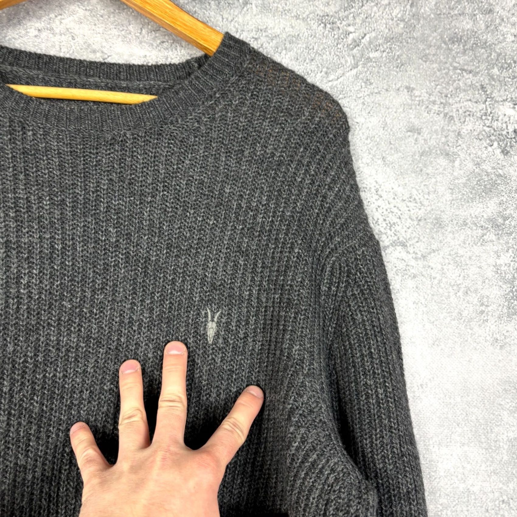 Allsaints AllSaints Men’s Knit Sweater Pullover Grey Wool L Regular Size Mens Shirt Category Pullover, Gray, 40$ Size US L / EU 52-54 / 3 - 7 Thumbnail