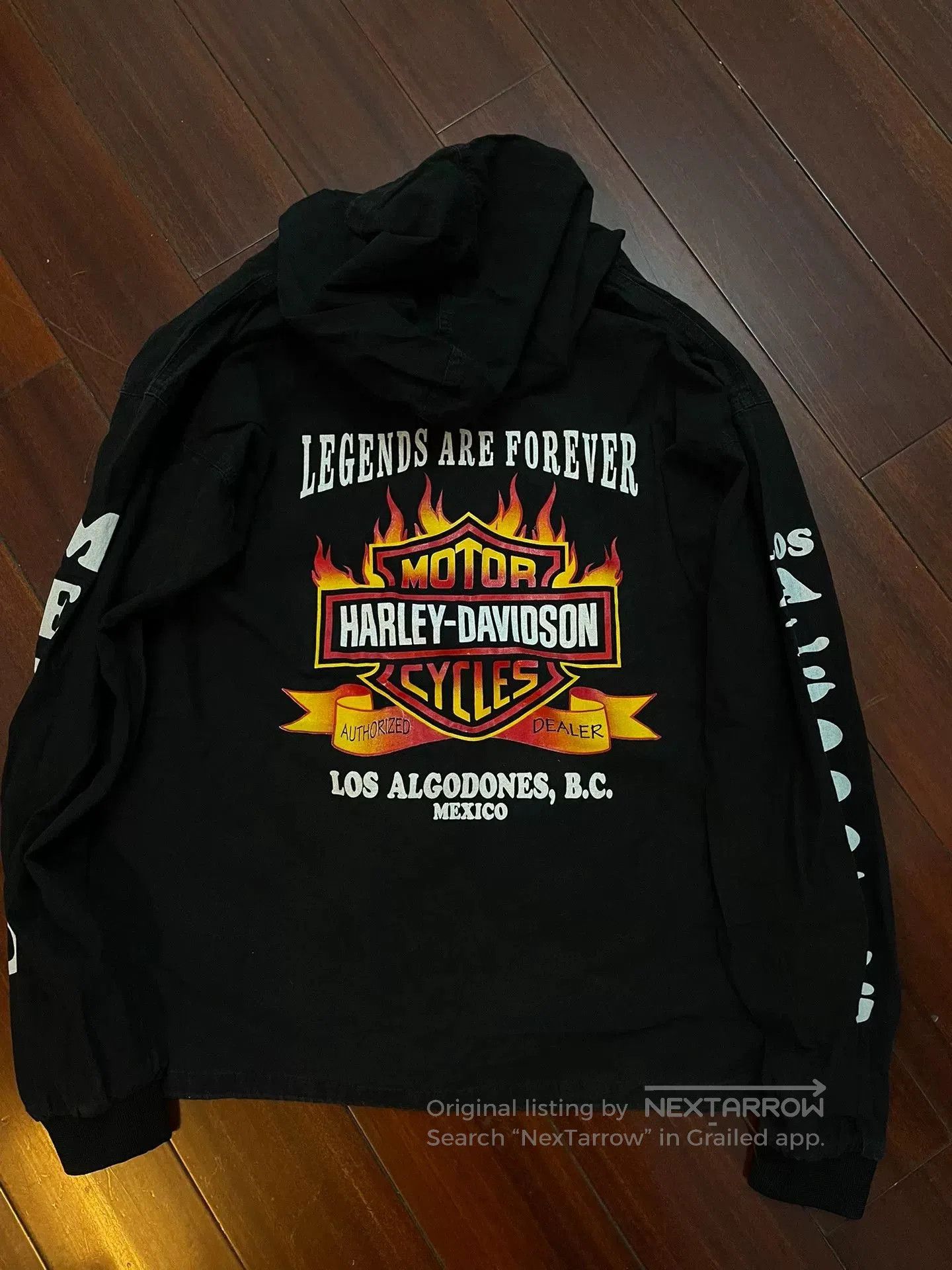 Vintage Vintage Harley Davidson Black Hoodie. Size US XS / EU 42 / 0 - 2 Thumbnail