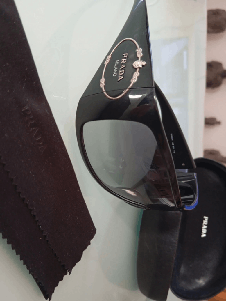 Prada PRADA Sunglasses Rectangle Wrap Shield Metal Symbole RI920 Size ONE SIZE - 1 Thumbnail