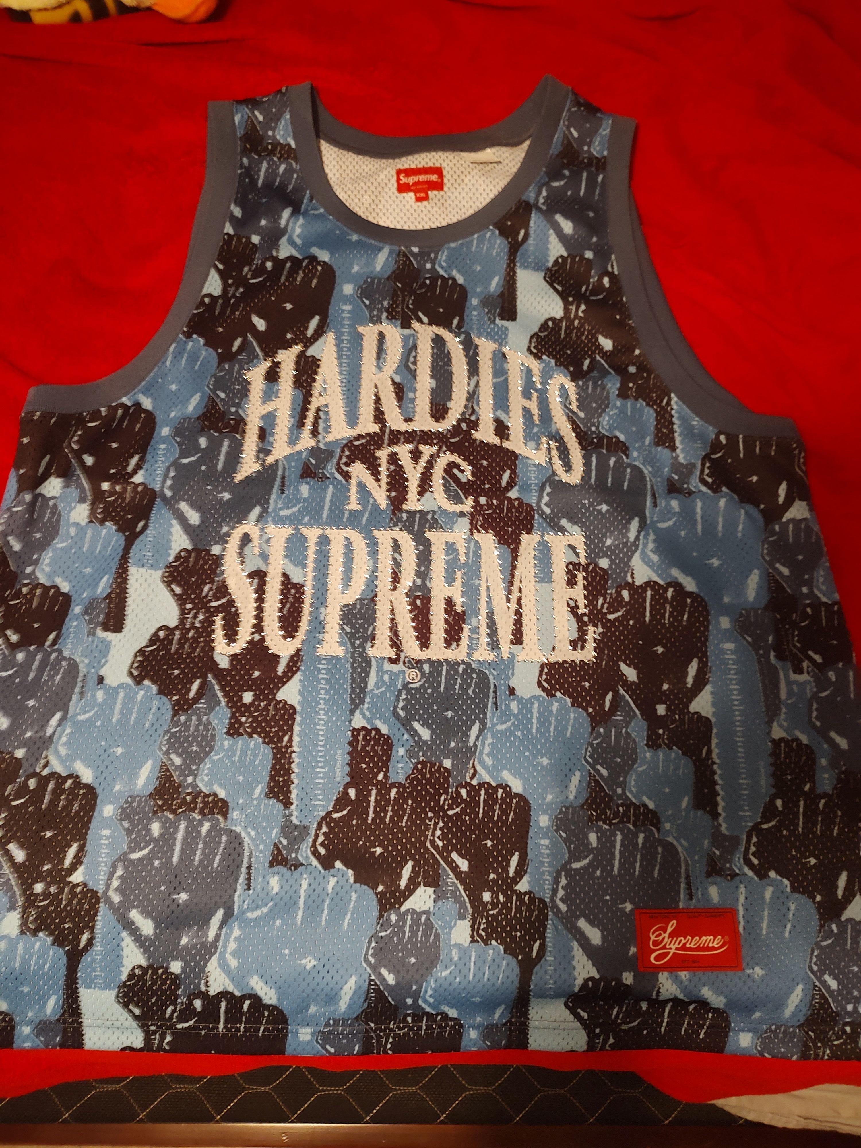 Supreme Camo Basketball Jersey Blue Men's - SS23 - US