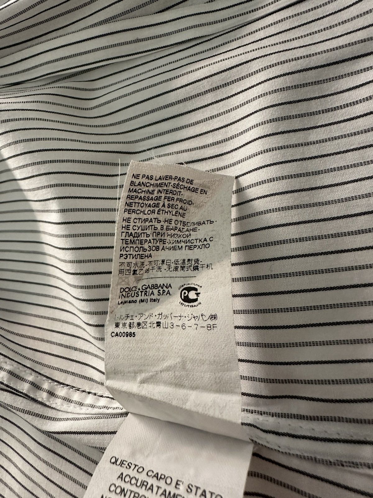 Dolce & Gabbana Dolce & Gabbana Striped Shirt with Satin Details – Size 38 Size XS / US 0-2 / IT 36-38 - 7 Thumbnail