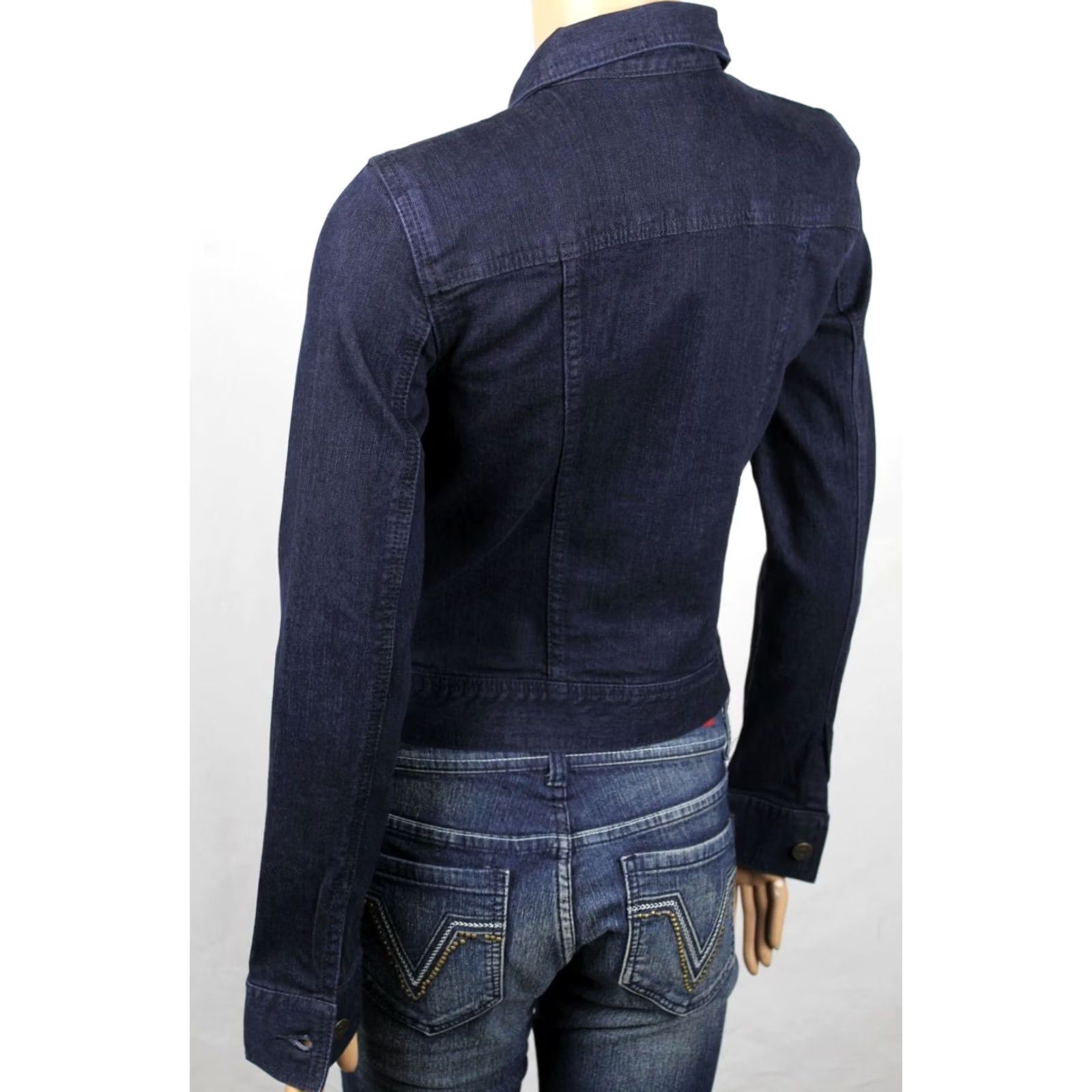 Denime Lauren Jeans Co. Denim Jacket Button Pockets NWT Small S Denim Jacket Women Blue Solid 2010s Mens Womens Girls Boys NWT S 39 Size 28" / US 6 / IT 42 - 2 Thumbnail