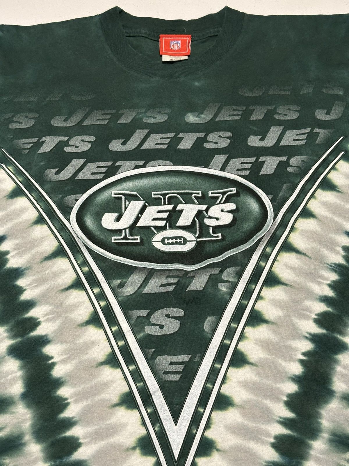 NFL Vintage New York Jets football Tie-dye single stitch tshirt Size US M / EU 48-50 / 2 - 3 Thumbnail