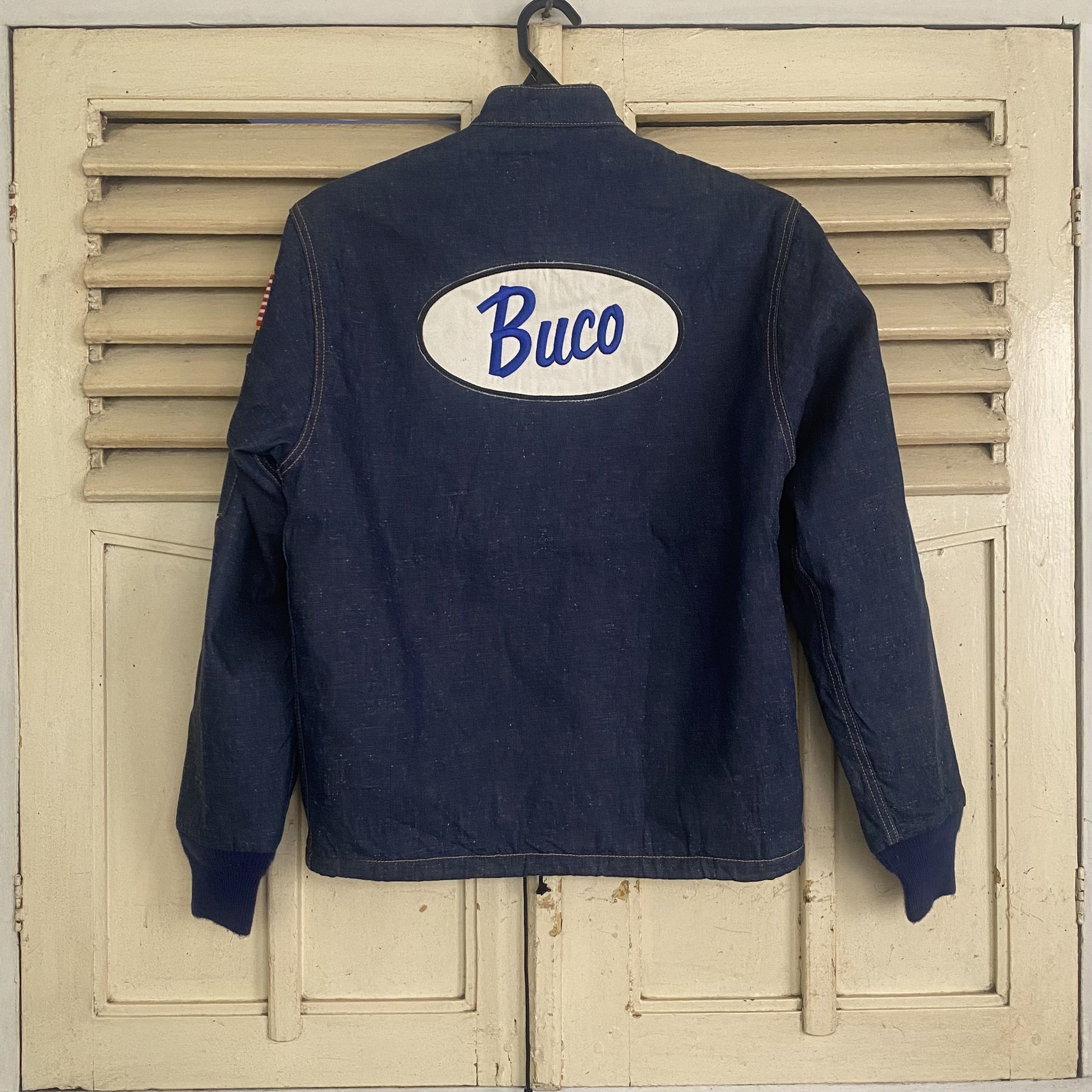 image of The Real Mccoys Sample Buco Riding Denim Jacket in Blue Denim, Men's (Size Small)