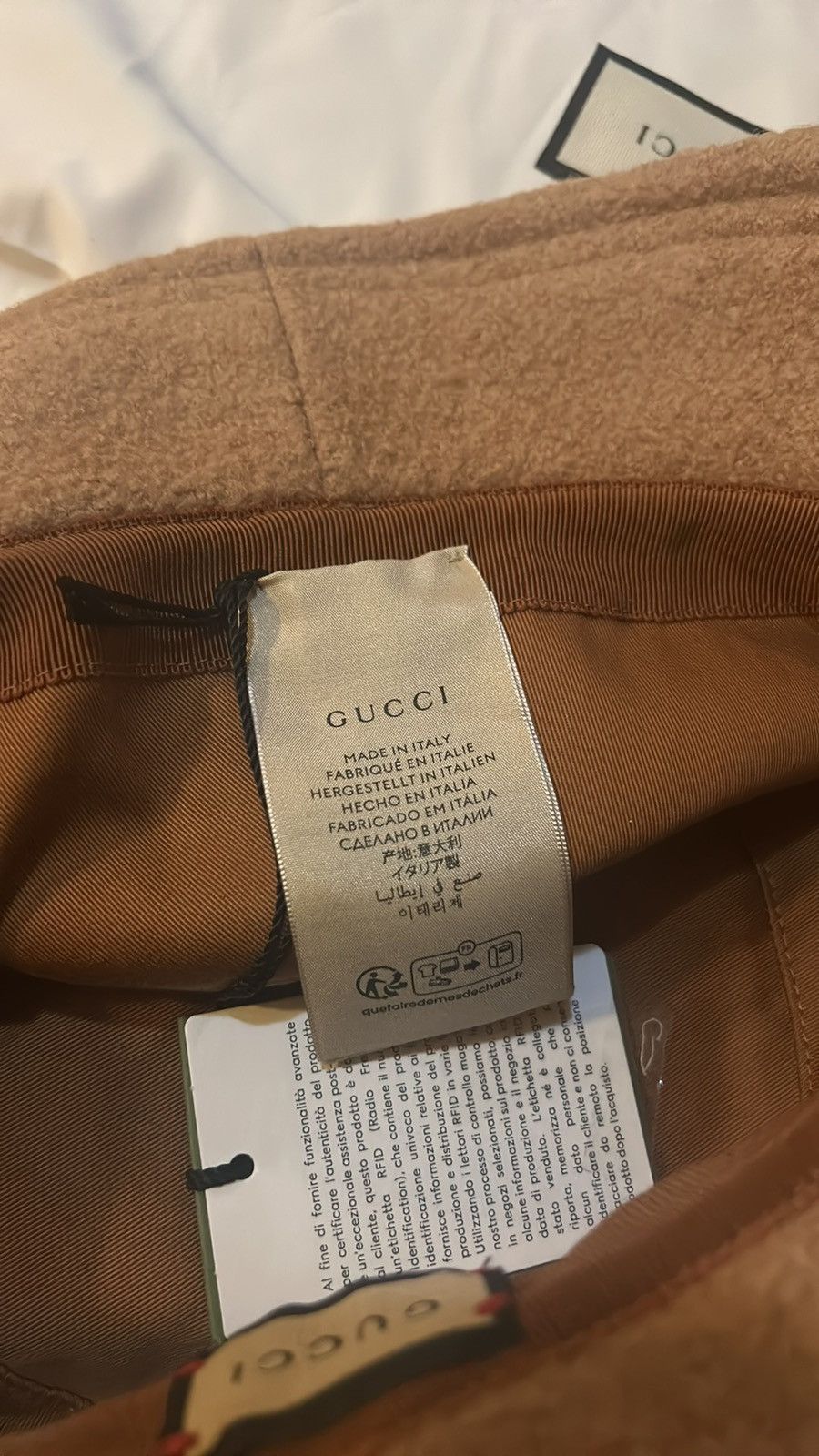 Gucci Gucci Felted Wool Bucket Hat with Patch Unisex Style size L Size ONE SIZE - 3 Thumbnail