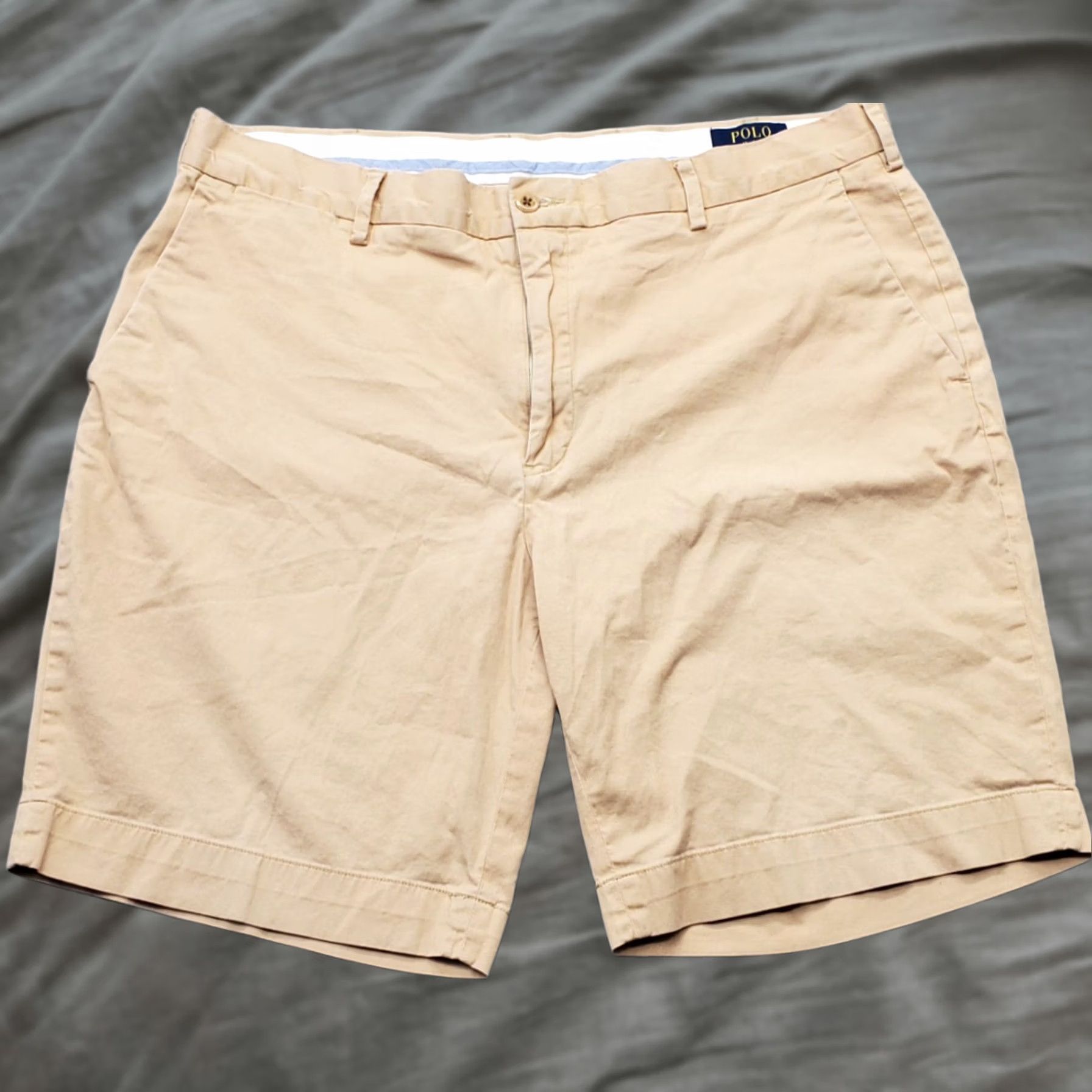 Polo Ralph Lauren Polo Ralph Lauren Chino Short Mens 36 Tan Cotton Slash Pocket Flat Front Size US M / EU 48-50 / 2 - 1 Thumbnail
