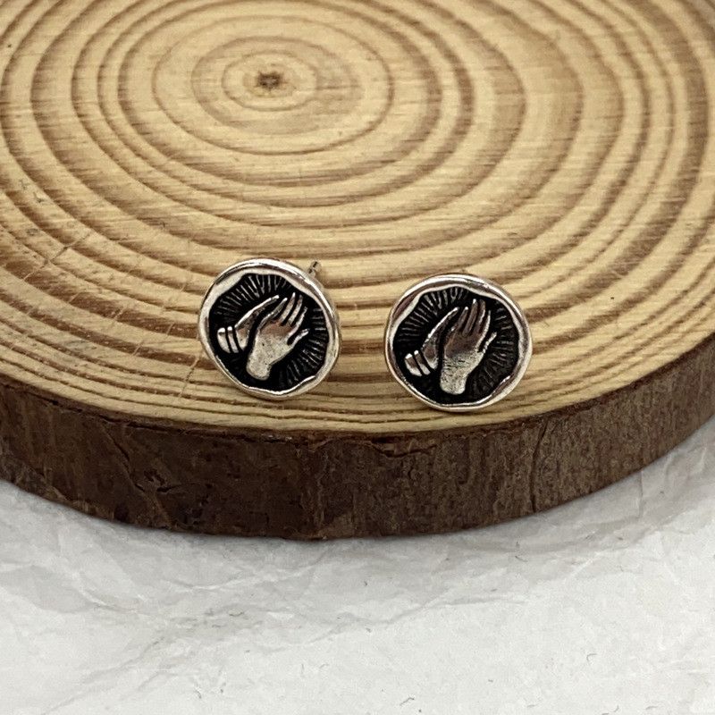 Jewelry × Sterling Silver Crazy Earrings One Pairs Chrome Jewelry Size ONE SIZE - 6 Thumbnail