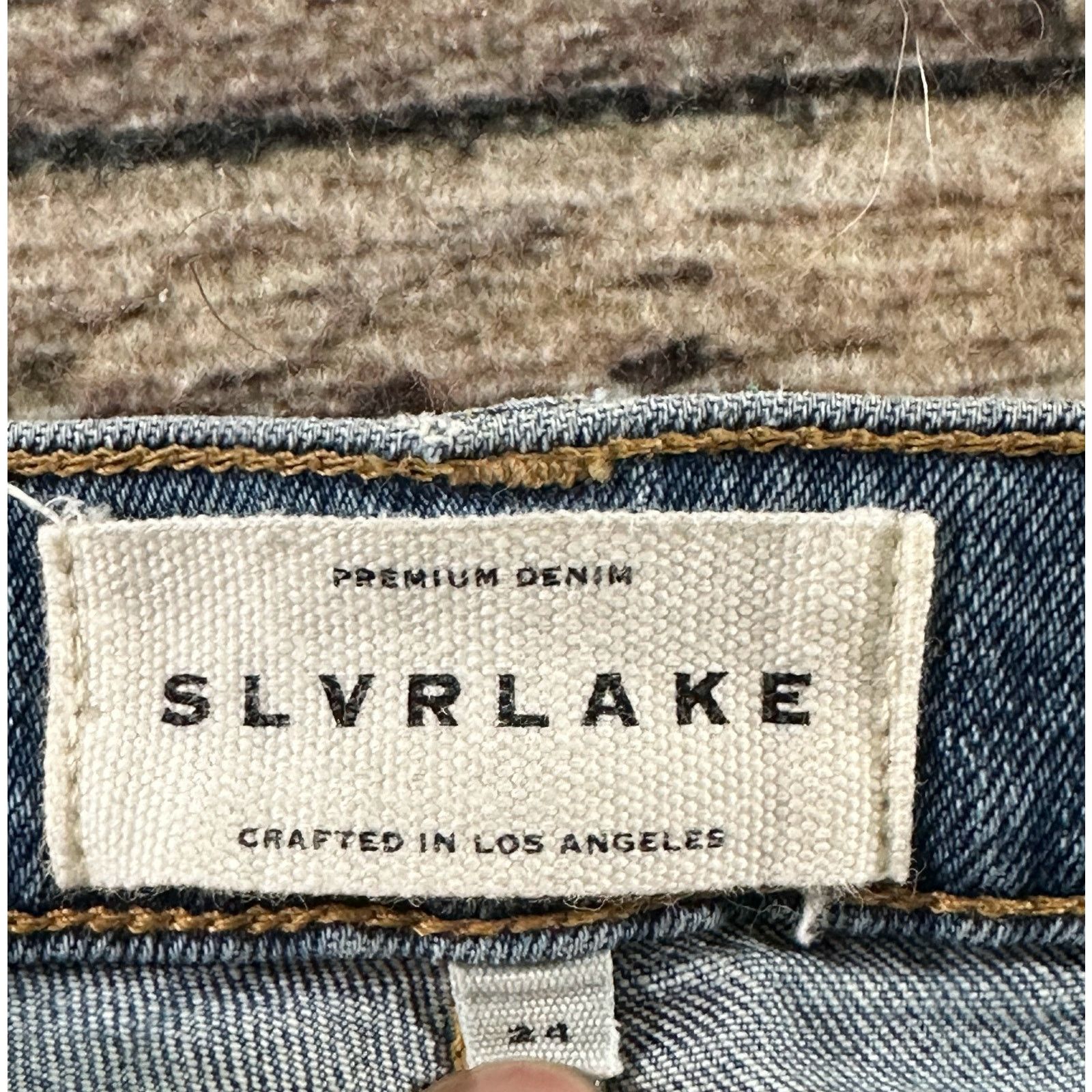 SLVRLAKE $329 SLVRLAKE London High Rise Straight Leg Blue Jeans 24x29 Size 24" / US 00 / IT 34 - 7 Thumbnail