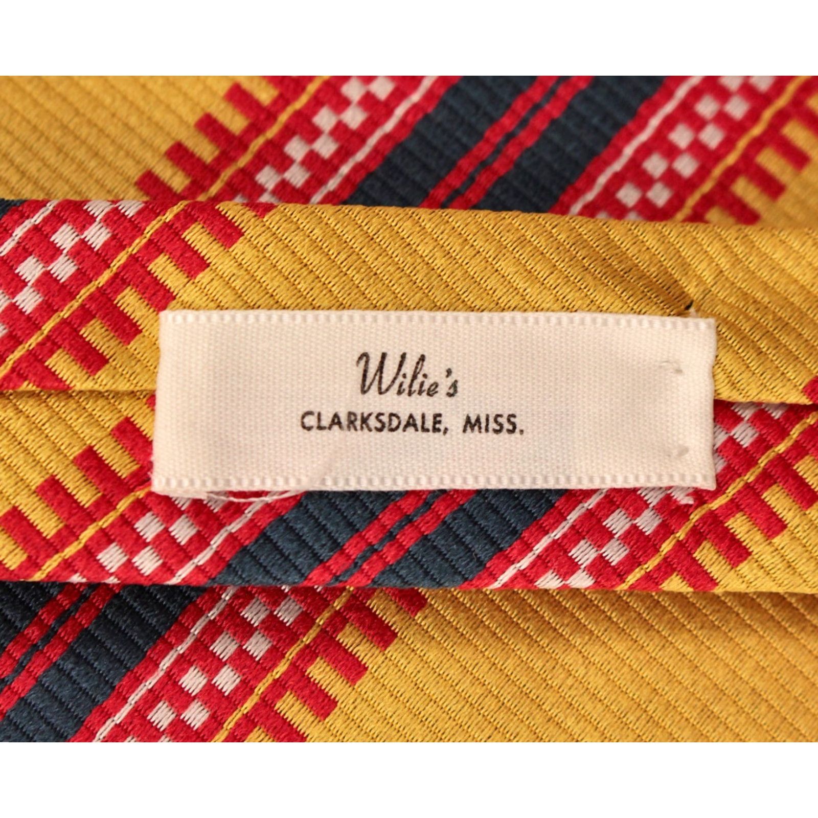 Vintage VTG Qiana 70s Tie Neck Tie Men's NOS Yellow Red Striped Wide 4.5" 53" Nylon Necktie Size ONE SIZE - 5 Thumbnail