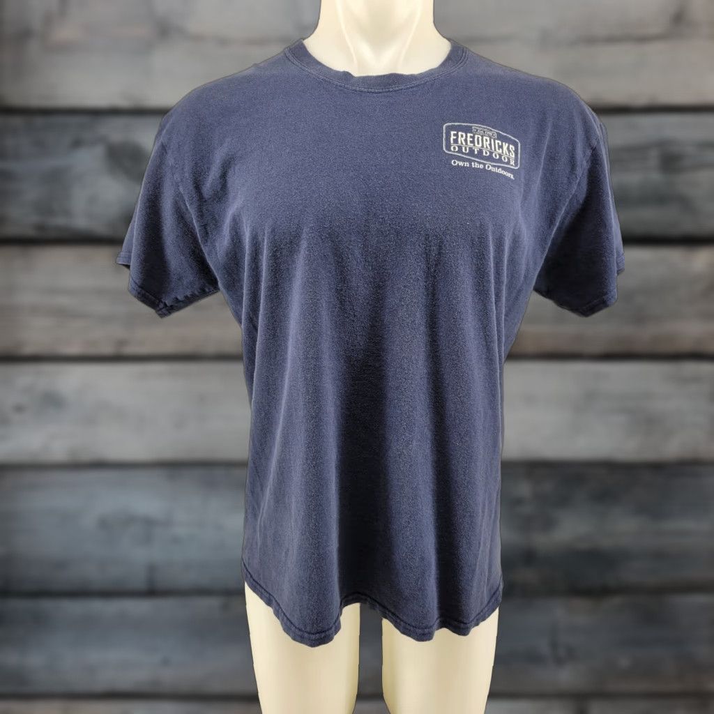 Gildan VINTAGE Distressed Shirt Men's L Gildan T-Shirt Short Sleeve Blue Outdoor Alabama Fredricks Size US L / EU 52-54 / 3 - 1 Thumbnail