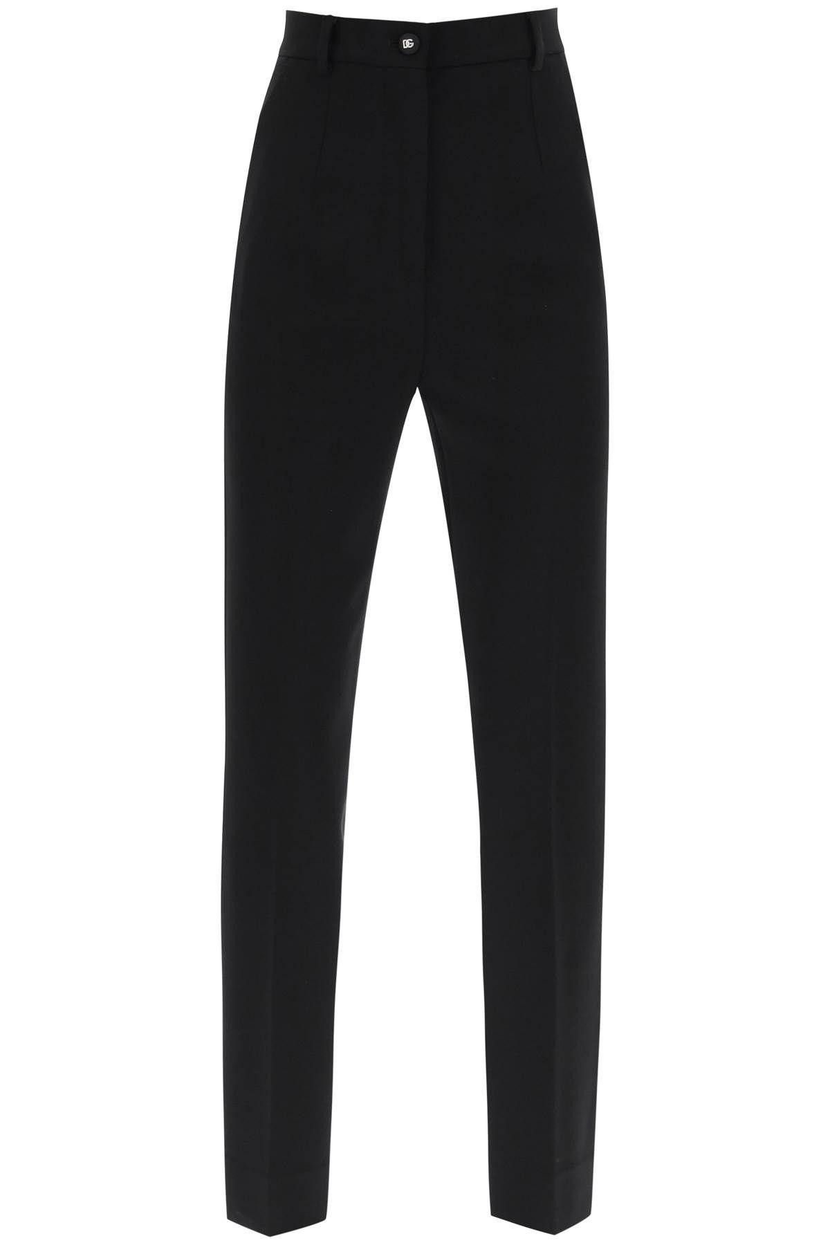 image of Dolce Gabbana Milano-Stitch Cigarette Pants Size Eu 38 For Women in Black