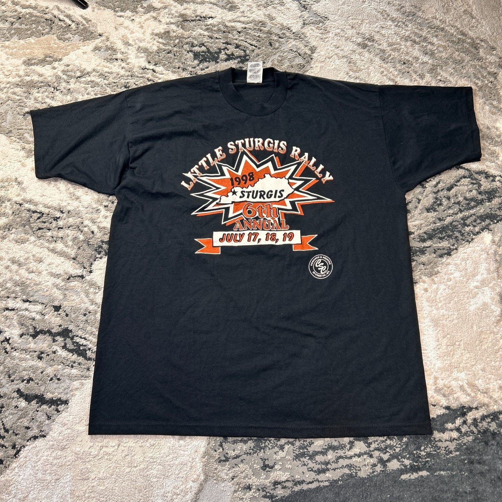 Fruit Of The Loom Vintage Fruit Of The Loom 2XL Little Sturgis Rally Biker Y2k Size US XXL / EU 58 / 5 - 1 Thumbnail