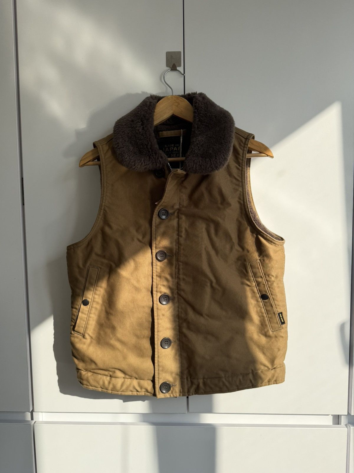 Iron Heart Iron Heart Whipcord N-1 Type Deck Vest Khaki S made in Japan Size 44S - 1 Thumbnail