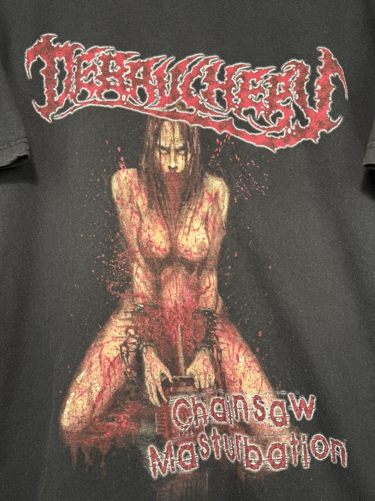 Band Tees Debauchery Chainsaw Masturbation 2004 Death Metal Band Tee L Size US L / EU 52-54 / 3 - 2 Thumbnail