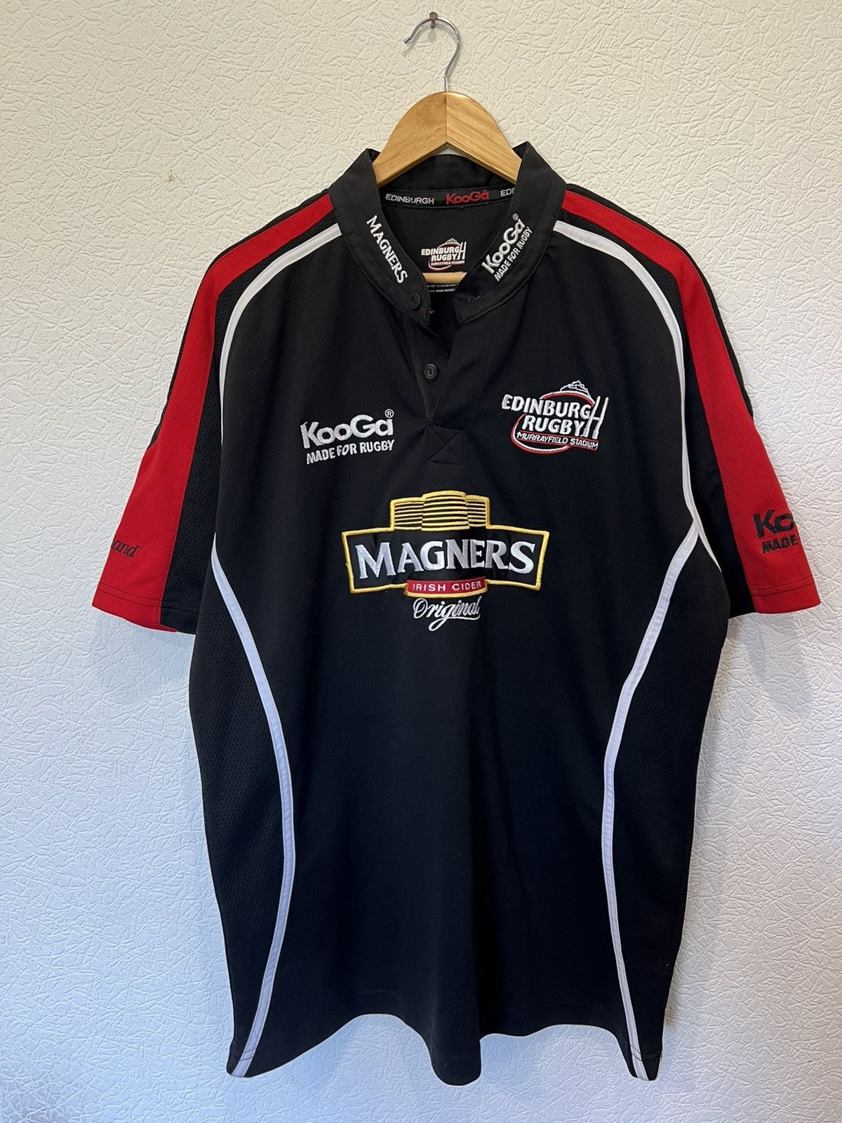 Vintage KooGa Edinburgh Rugby Shirt Jersey Mens Black Size US XXL / EU 58 / 5 - 1 Thumbnail