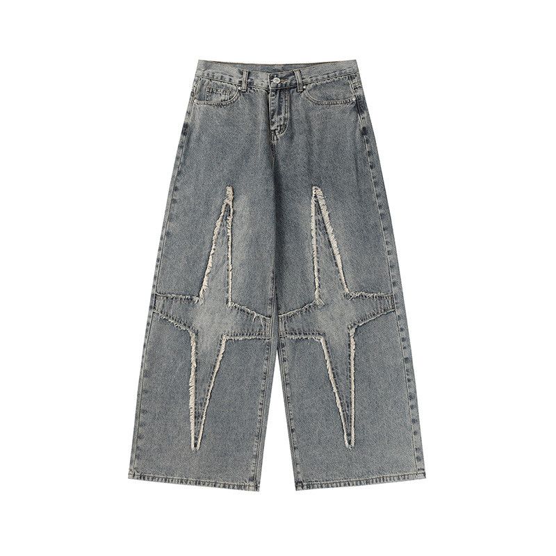 Vintage American retro star embroidered jeans for men Size US 32 / EU 48 - 1 Thumbnail