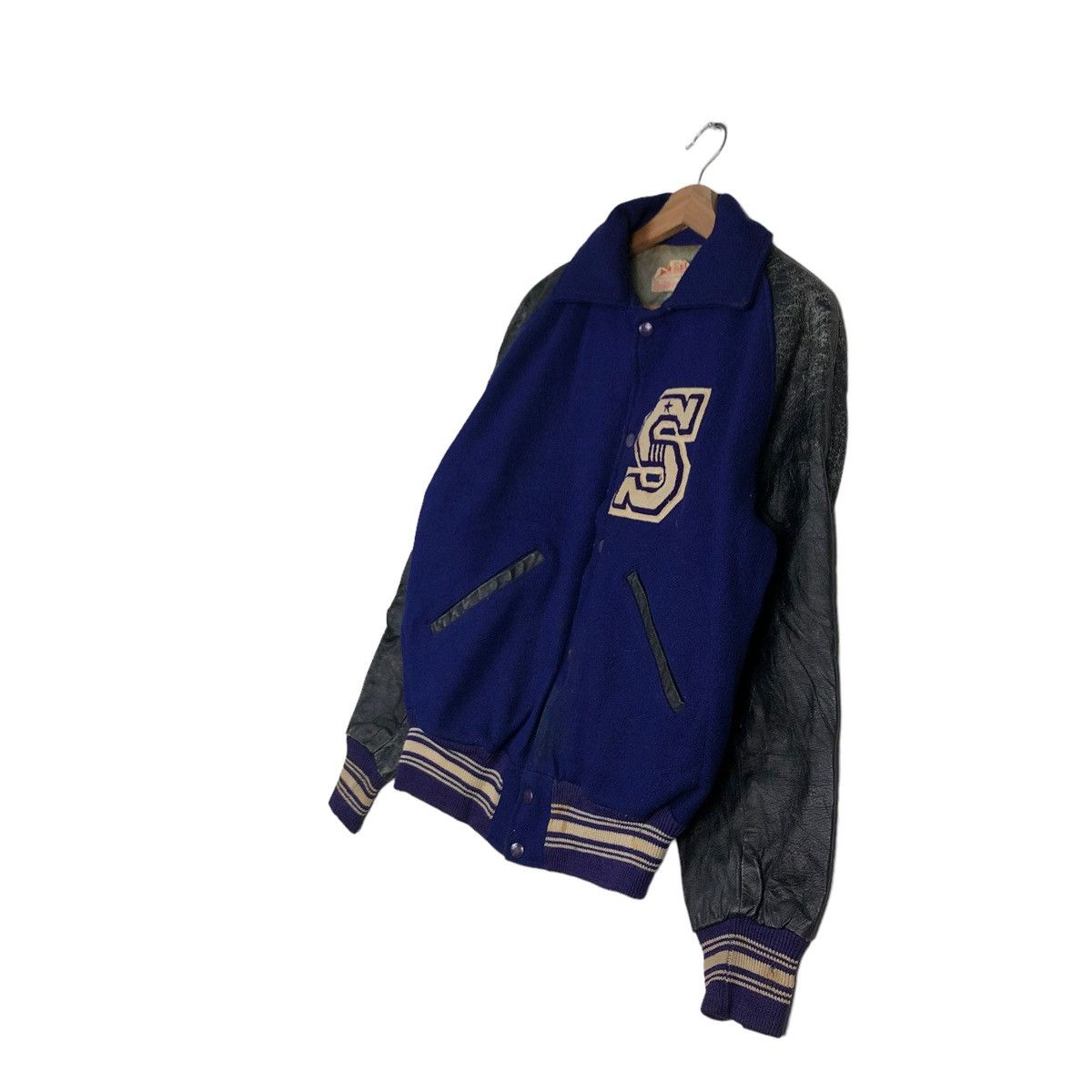 Toyo Enterprises 🔥Vintage Leather Varsity Jacket Division of Holt’s USA Size US M / EU 48-50 / 2 - 2 Thumbnail
