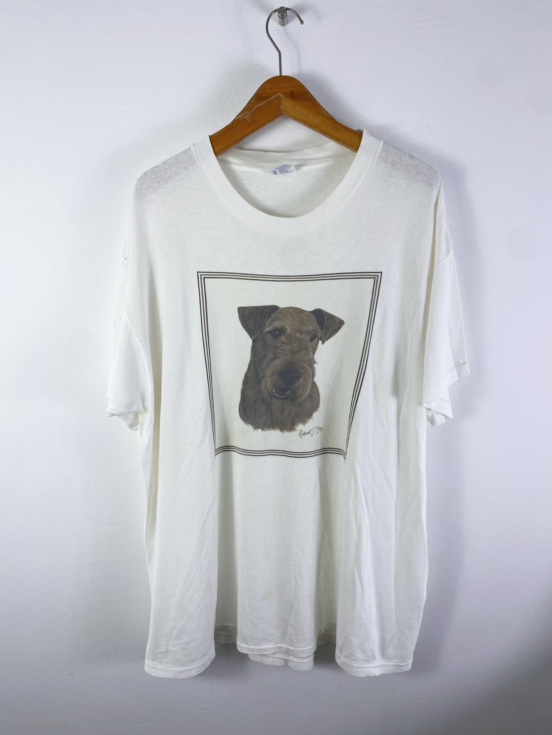 Vintage Vintage Dog Art By Robert May Graphic Tee Size US XL / EU 56 / 4 - 1 Thumbnail