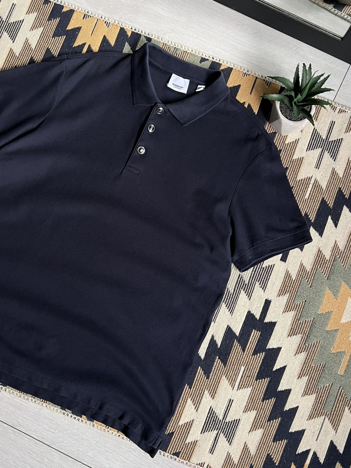 Burberry Burberry Luxury Navy Polo T-shirt Size US L / EU 52-54 / 3 - 5 Thumbnail