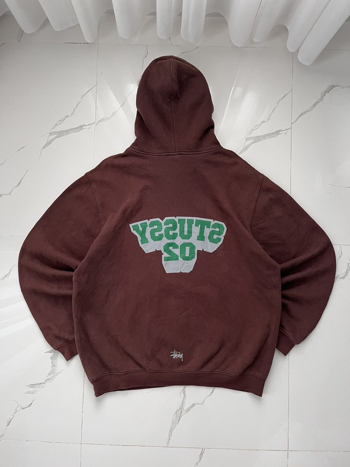 Stussy 00’s STUSSY 02 RARE VINTAGE Y2K BIG LOGO 2 SIDES HOODIE Size US L / EU 52-54 / 3 - 2 Thumbnail