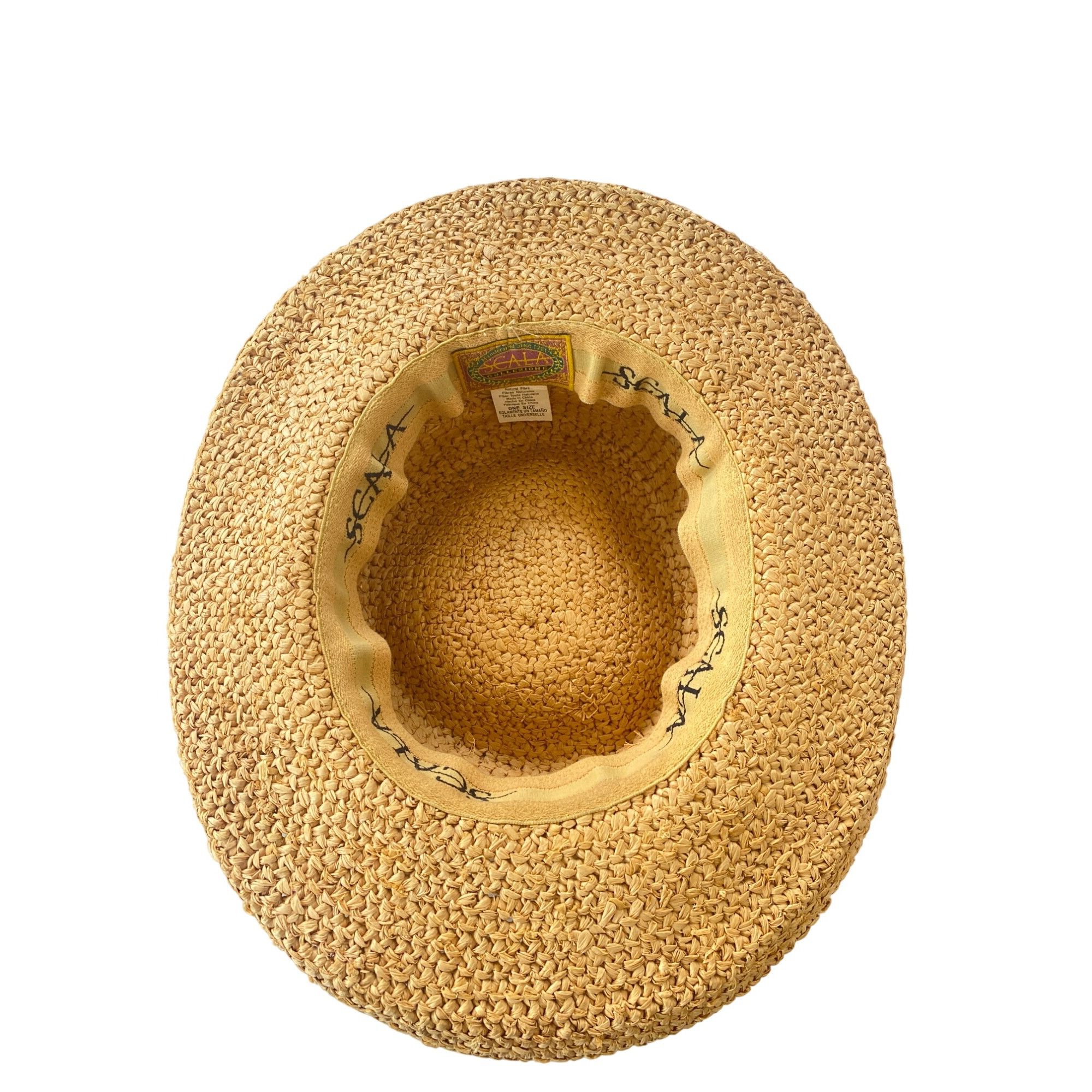 Other SCALA Wide Brim Straw Raffia Safari Hat S/M Unisex Palm Tree Size ONE SIZE - 7 Thumbnail