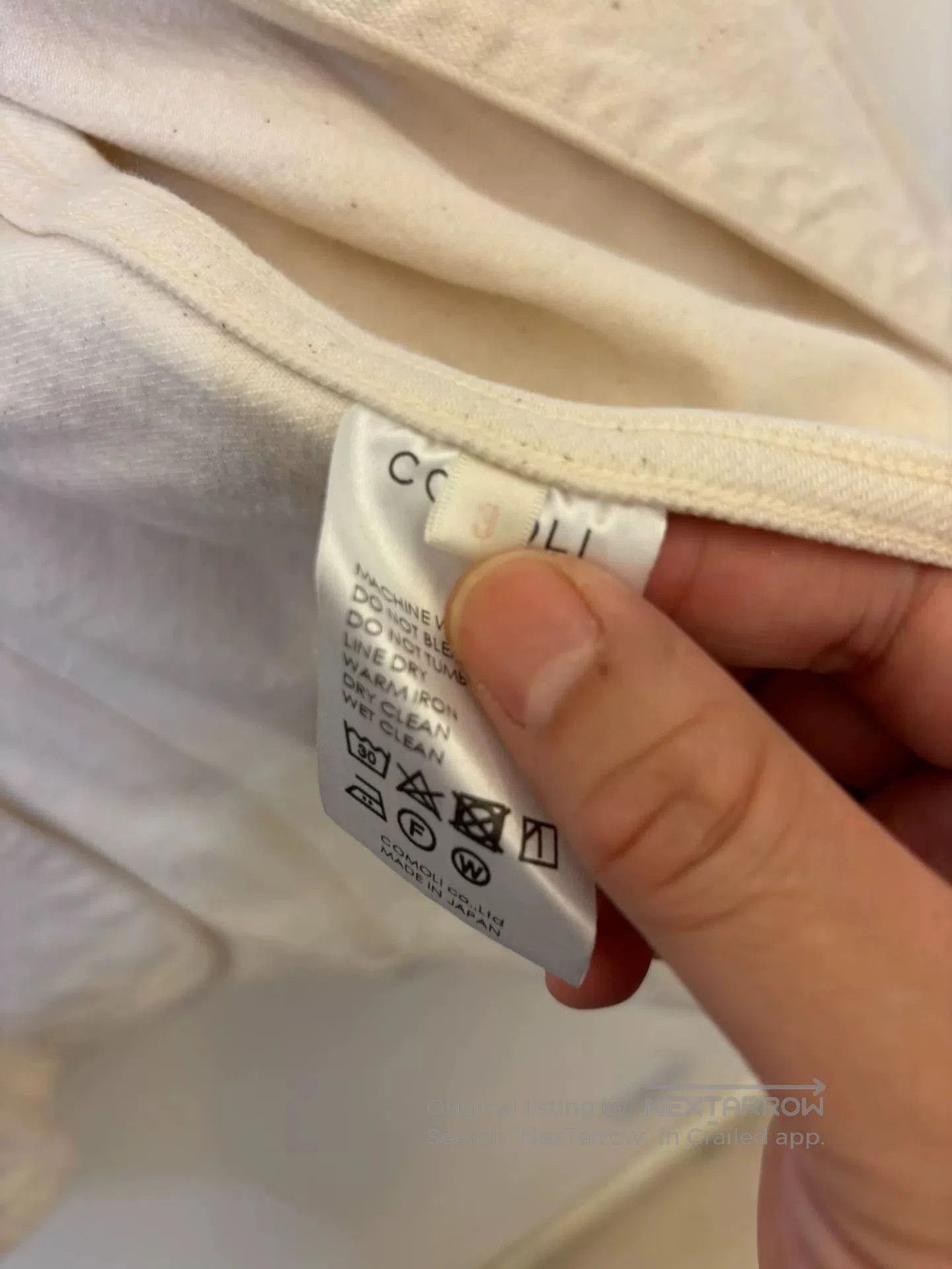 Comoli Comoli White Crinkled Fabric Jacket. Size US L / EU 52-54 / 3 - 8 Thumbnail