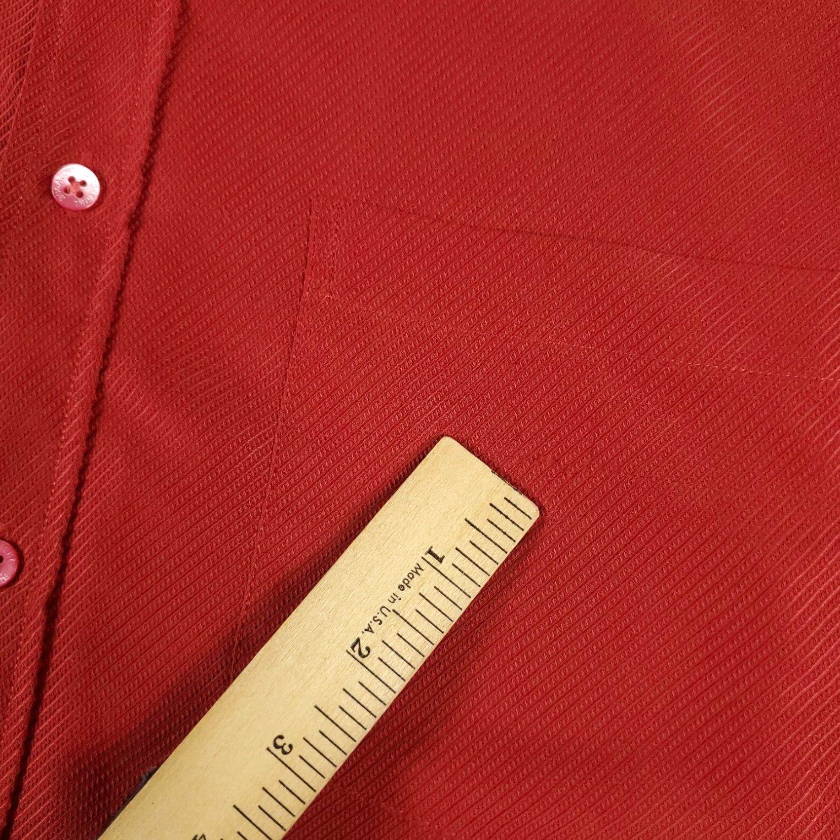 BUGATCHI Bugatchi Uomo Button-Up Shirt Mens Large Red Long Sleeve Casual Classic Preppy Size US L / EU 52-54 / 3 - 3 Thumbnail