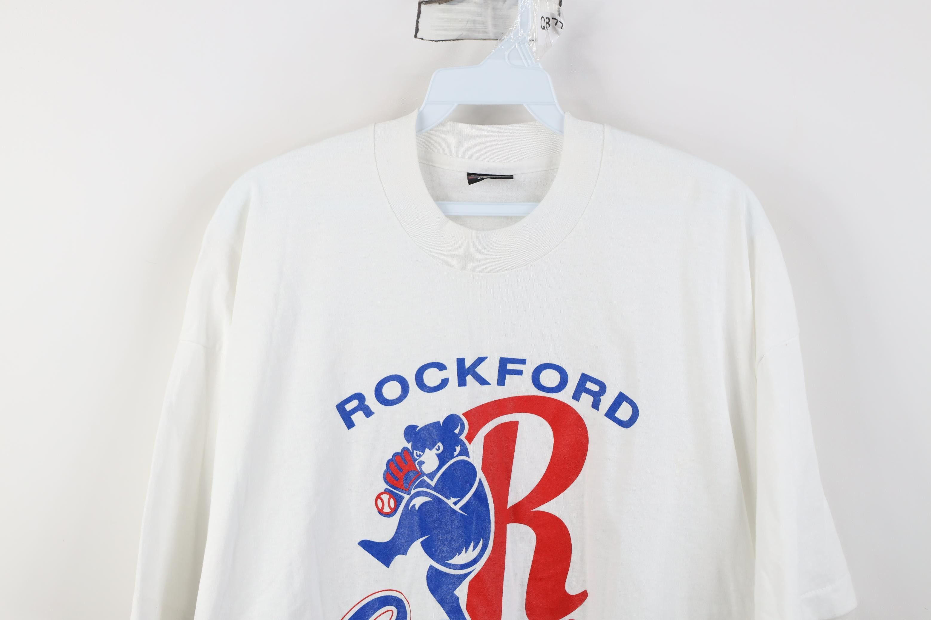 Vintage Deadstock Vintage 90s Minor League Baseball Rockford T-Shirt Size US XXL / EU 58 / 5 - 2 Thumbnail