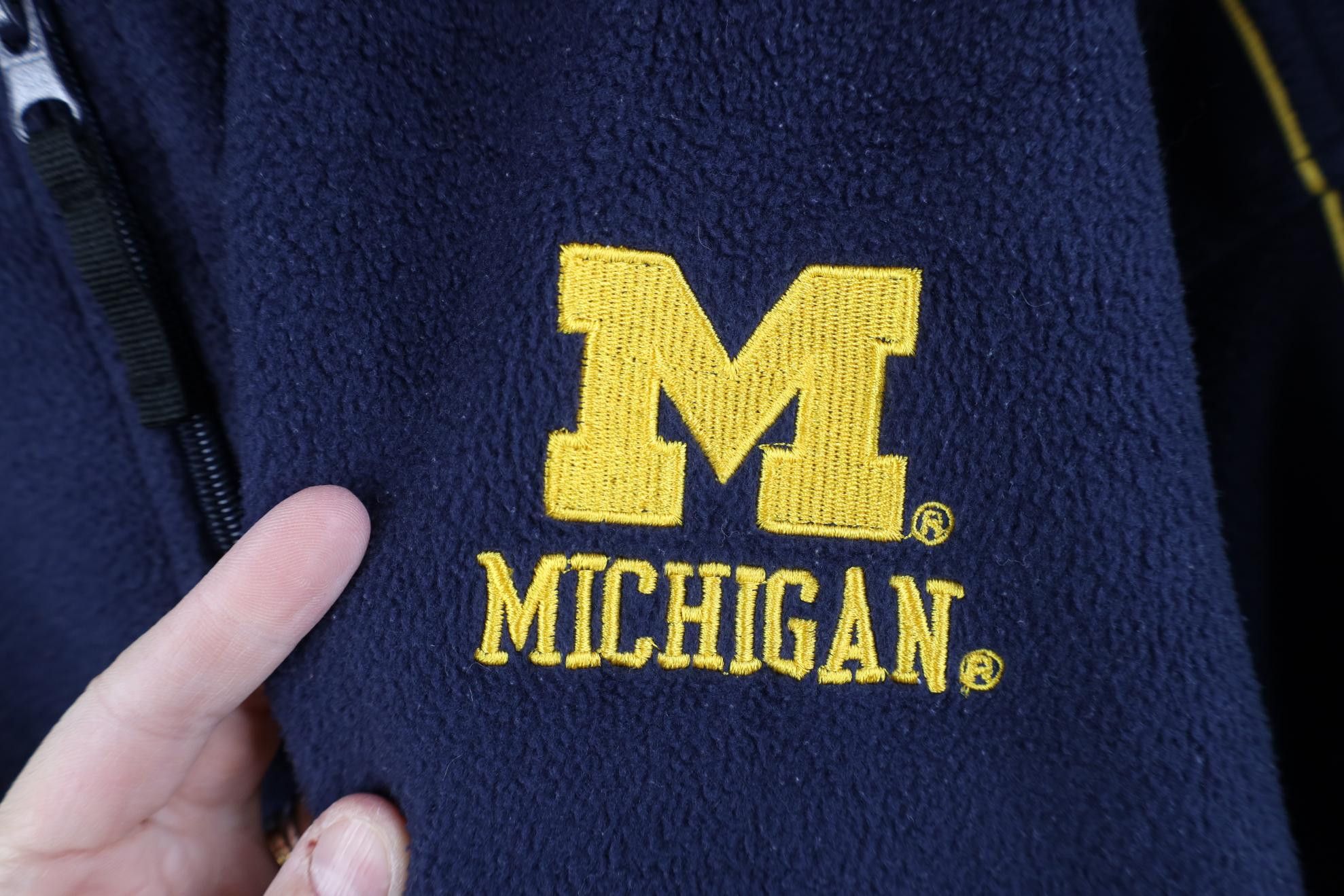 Reebok Vintage Reebok University of Michigan 1/4 Zip Fleece Sweater Size US XXL / EU 58 / 5 - 4 Thumbnail