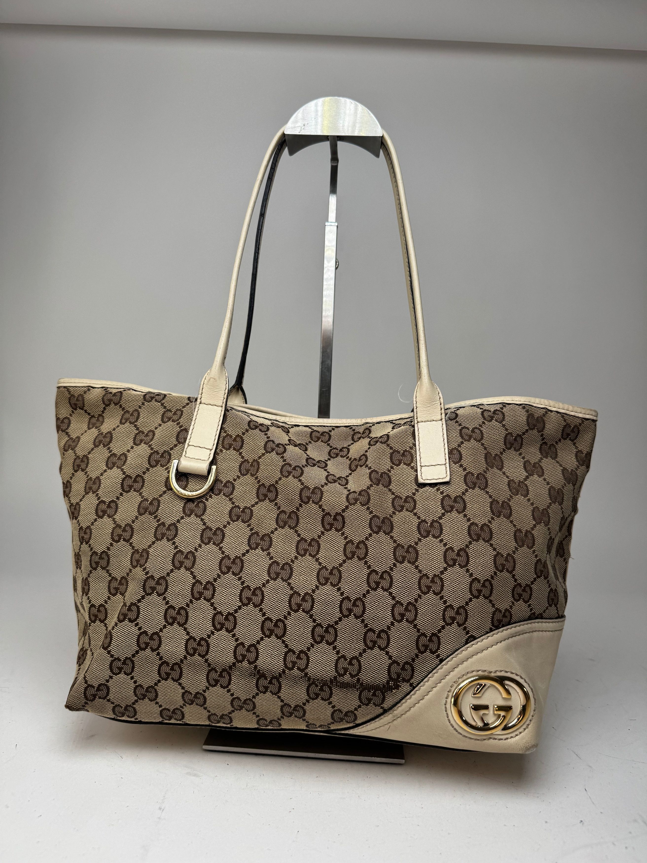 Gucci Vintage Monogram Tote Bag beige white Size ONE SIZE - 1 Thumbnail