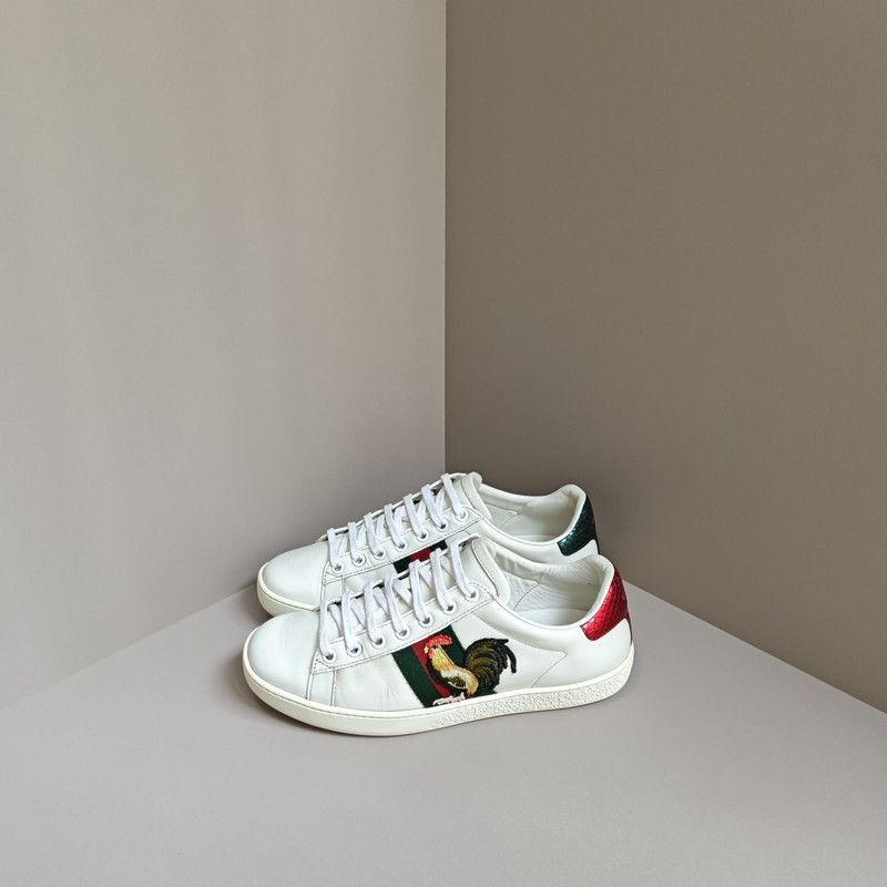 Gucci Gucci Leather Low-Top Fashion Sneakers -2508 Size US 5.5 / EU 38 - 1 Thumbnail