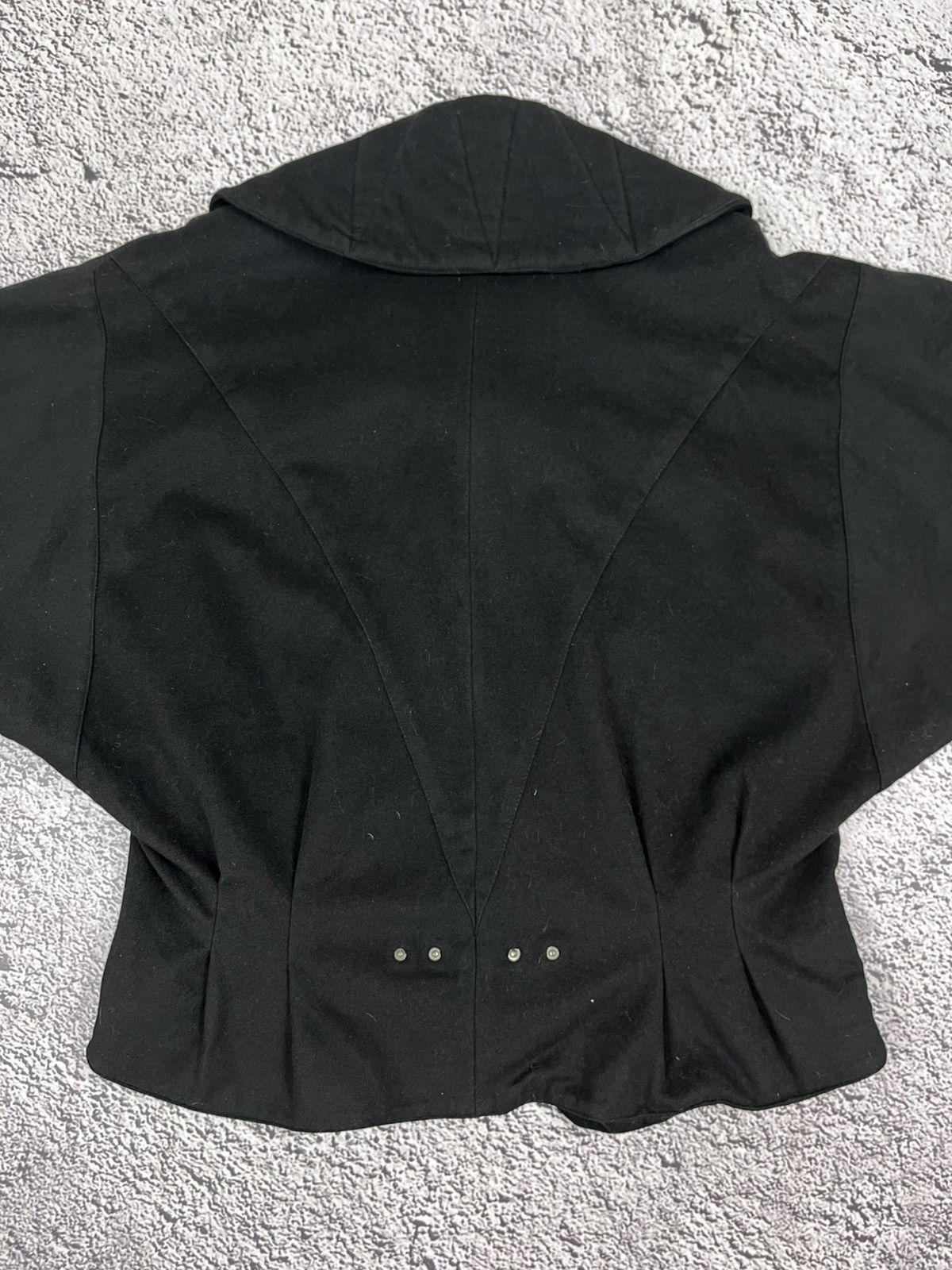 Japanese Brand Vintage Italian Wool Avant-Garde Jacket Oversized Collar Size S / US 4 / IT 40 - 12 Thumbnail