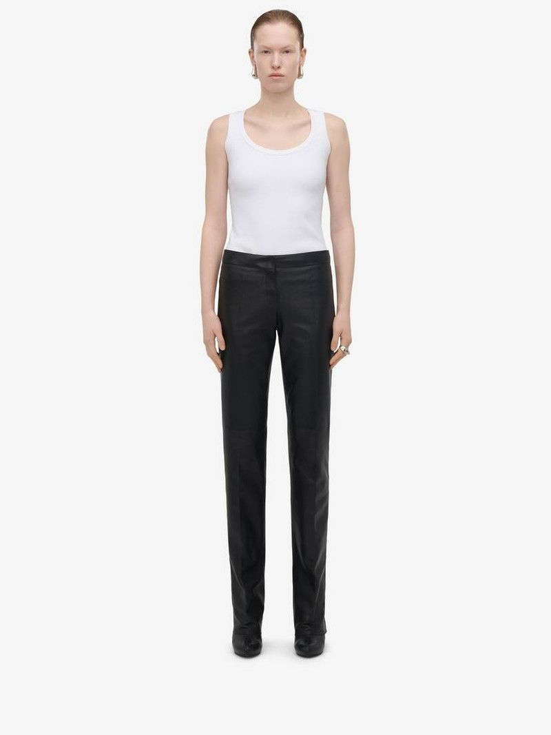 Alexander McQueen o1srvl11e0326 Ribbed Tank Top in White Size M / US 6-8 / IT 42-44 - 3 Thumbnail