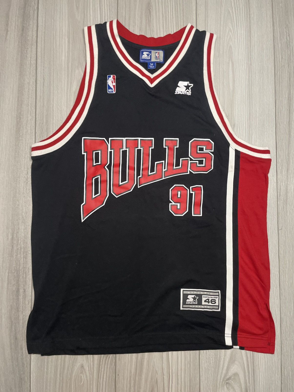 Starter Bintage Starter Chicago Bulls #91 Dennis Rodman NBA Size US M / EU 48-50 / 2 - 2 Thumbnail