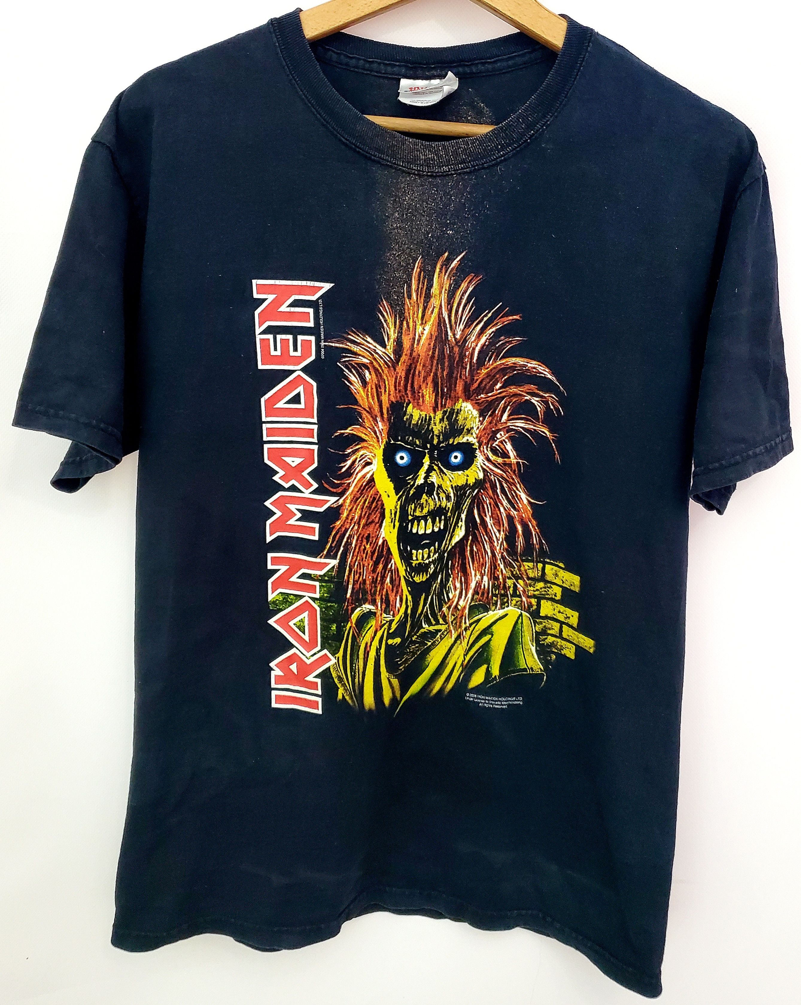 Band Tees × Iron Maiden × Vintage Iron Maiden T Shirt Graphic 2004 Heavy Metal Skull Skeleton Size US M / EU 48-50 / 2 - 1 Thumbnail