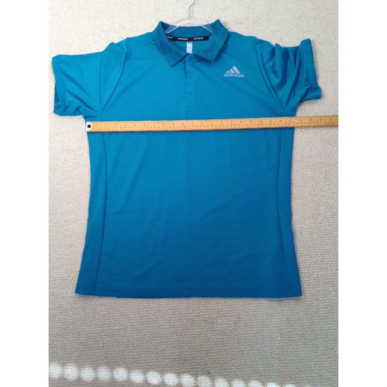 Adidas adidas golf shirt PrimeBlue Mens size Large striped polo blue short sleeve shirts polo shirts golf Size US L / EU 52-54 / 3 - 7 Thumbnail