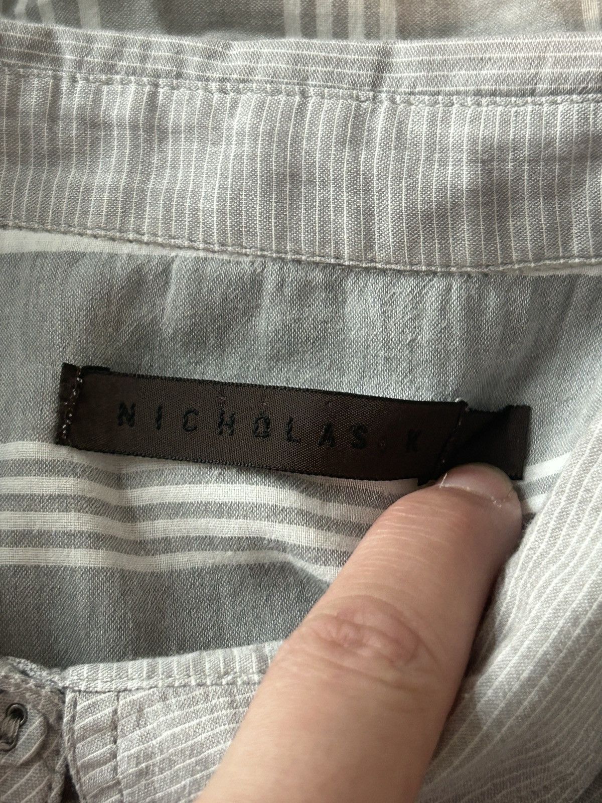 Nicholas K Spiral Twisted Button up Size US M / EU 48-50 / 2 - 5 Thumbnail